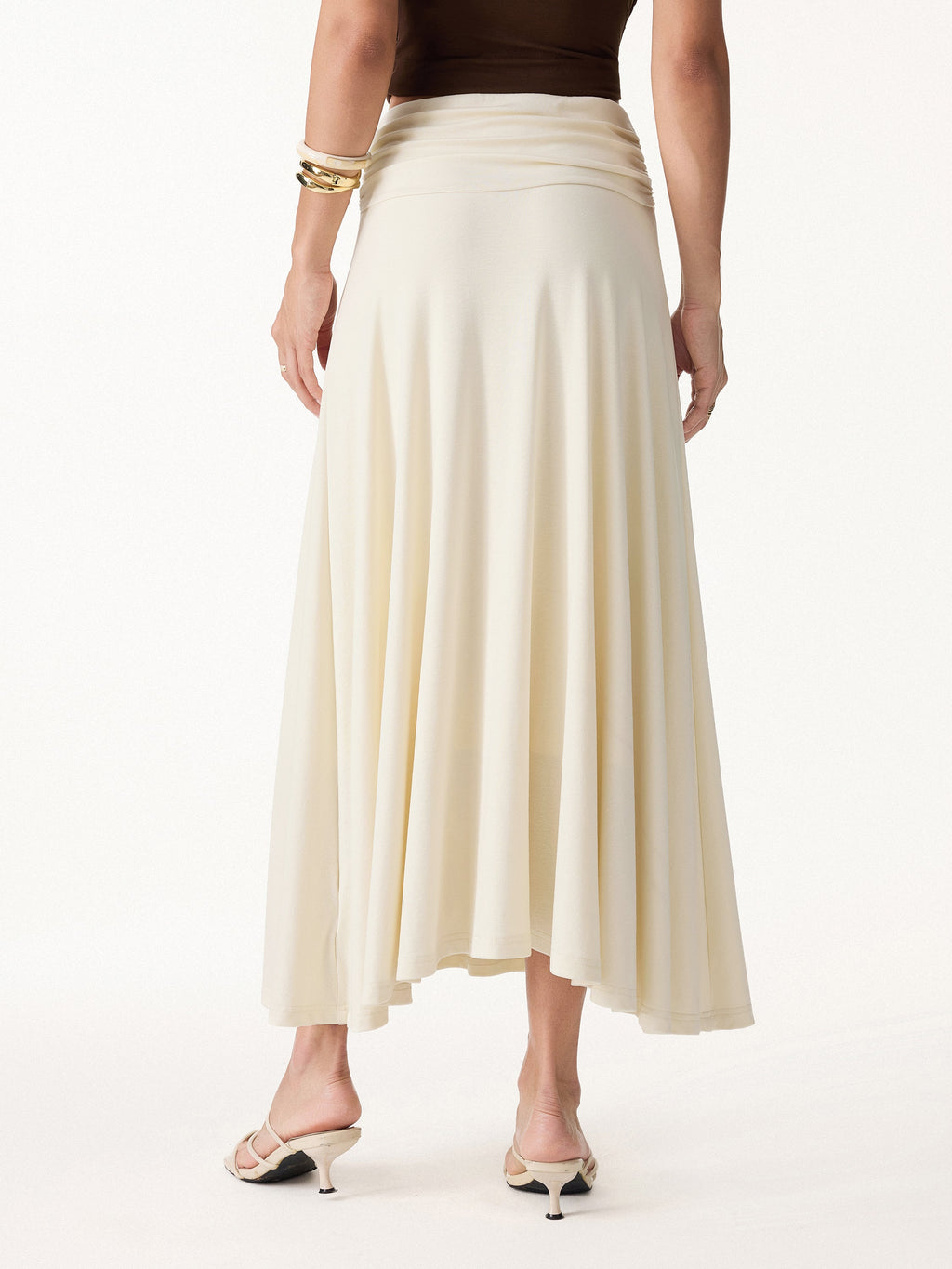 OGLmove European Linen Flowy Vacay Maxi Skirt