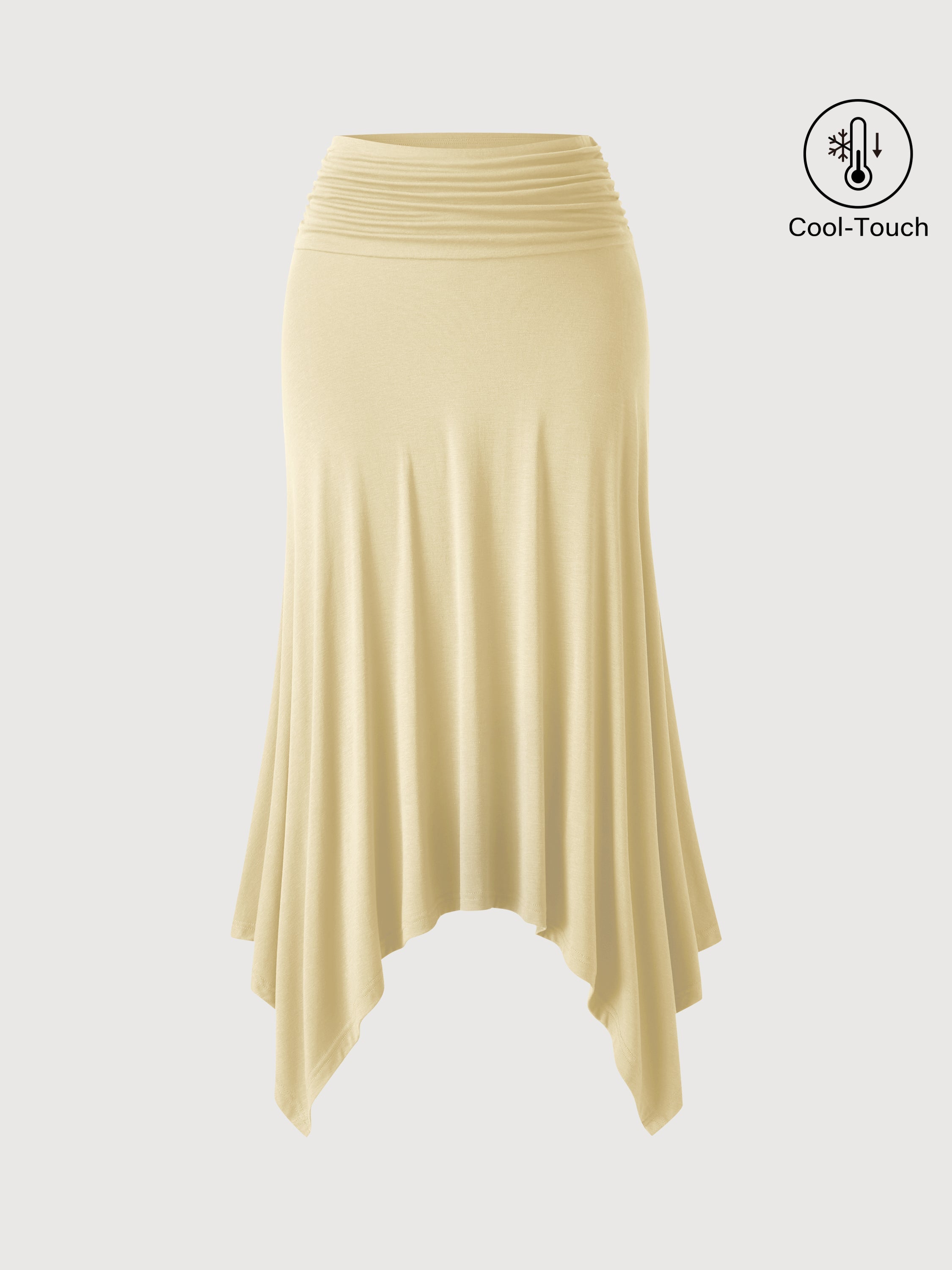 OGLmove CoolTouch Handkerchief Hem Ankle Skirt