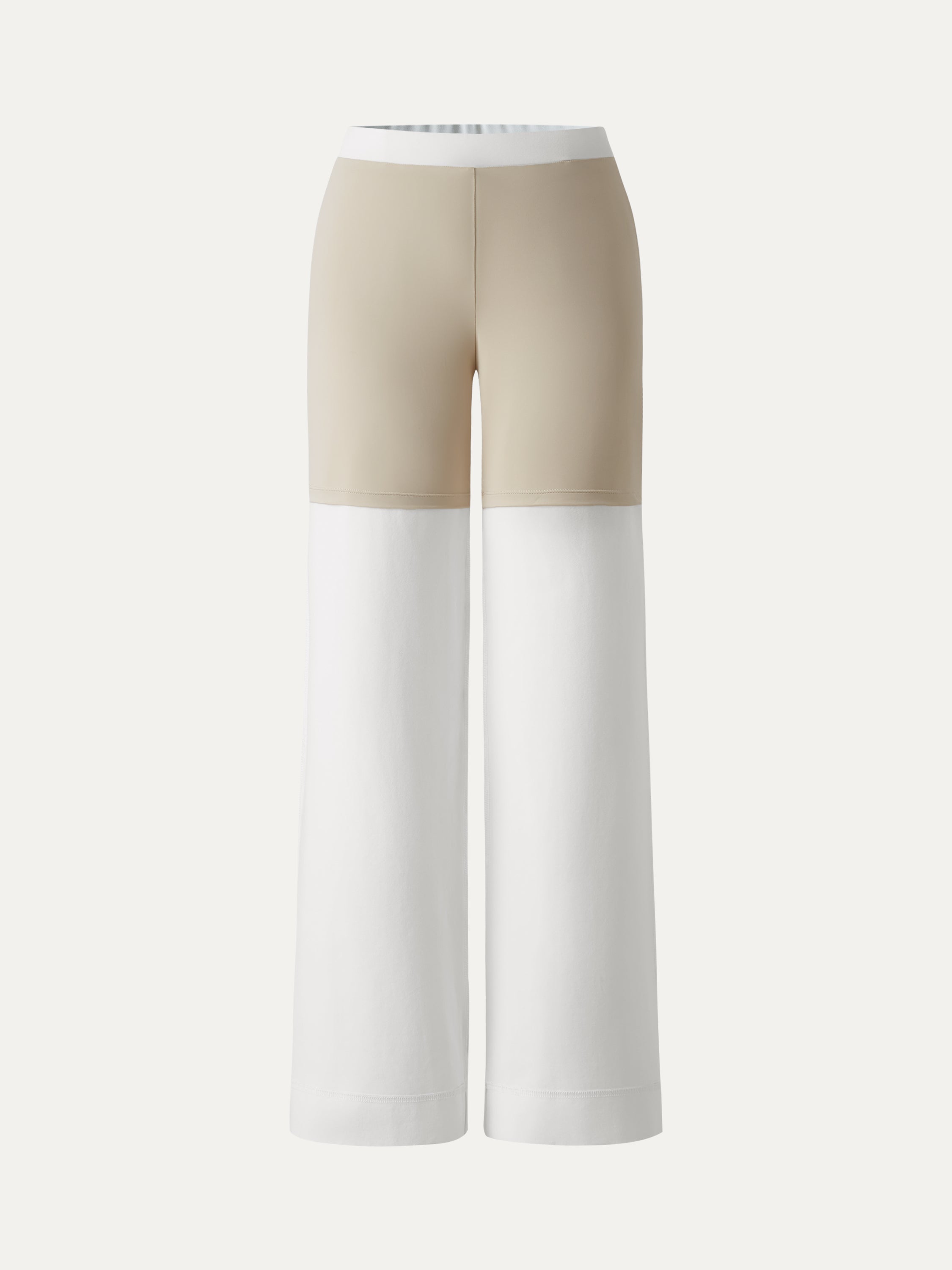 OGLmove Not-See-Thru Drapey Mid Rise Wide Leg Pull-on Pant with Pockets