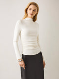 OGLmove Eco-Mousse ProWarm Brushed Rib Mockneck Top Off White