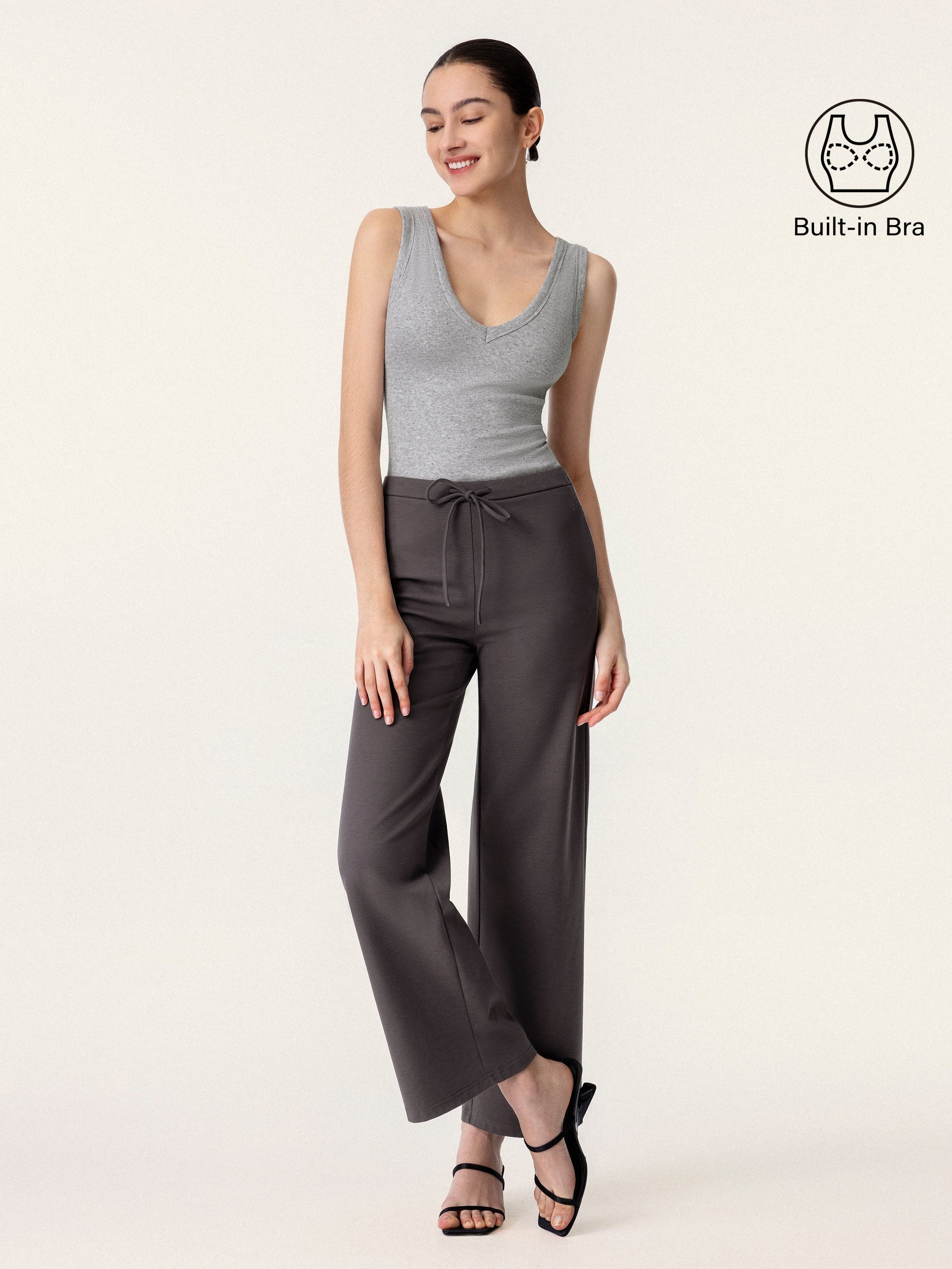 OGLmove V-Neck Cotton Airy Bra Tank Top