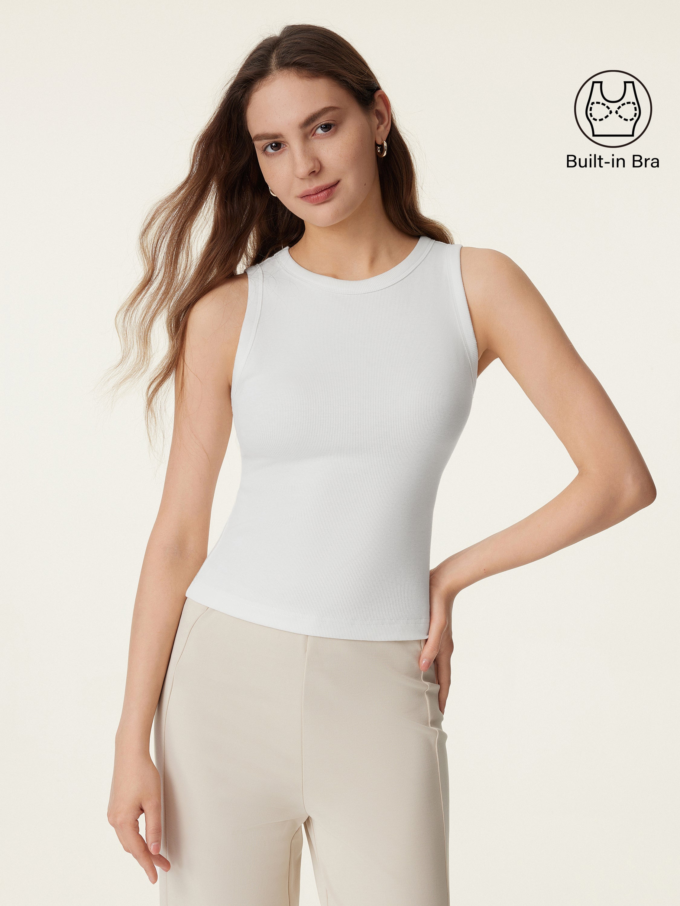OGLmove Crewneck Cotton Airy Bra Tank
