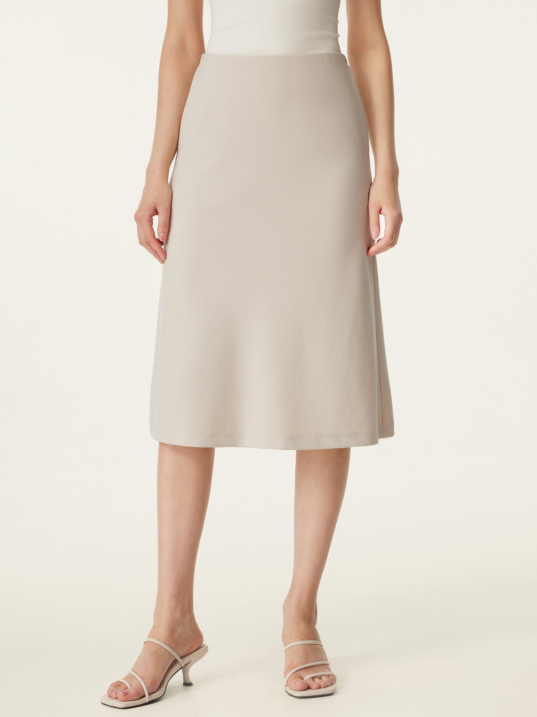 OGLmove A-Line Midi Skirt with Pockets