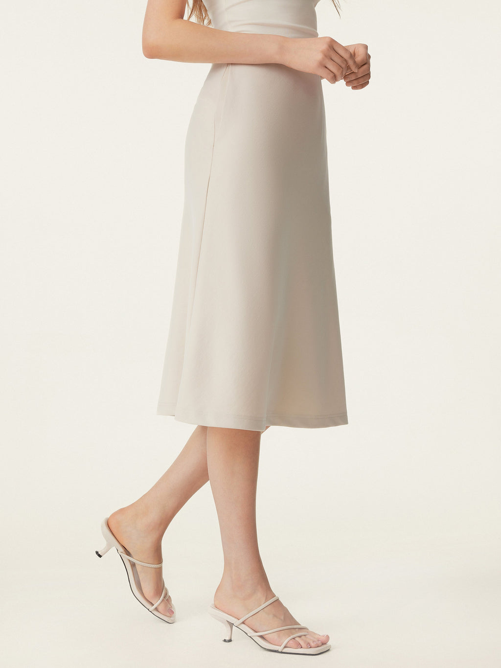 OGLmove A-Line Midi Skirt with Pockets