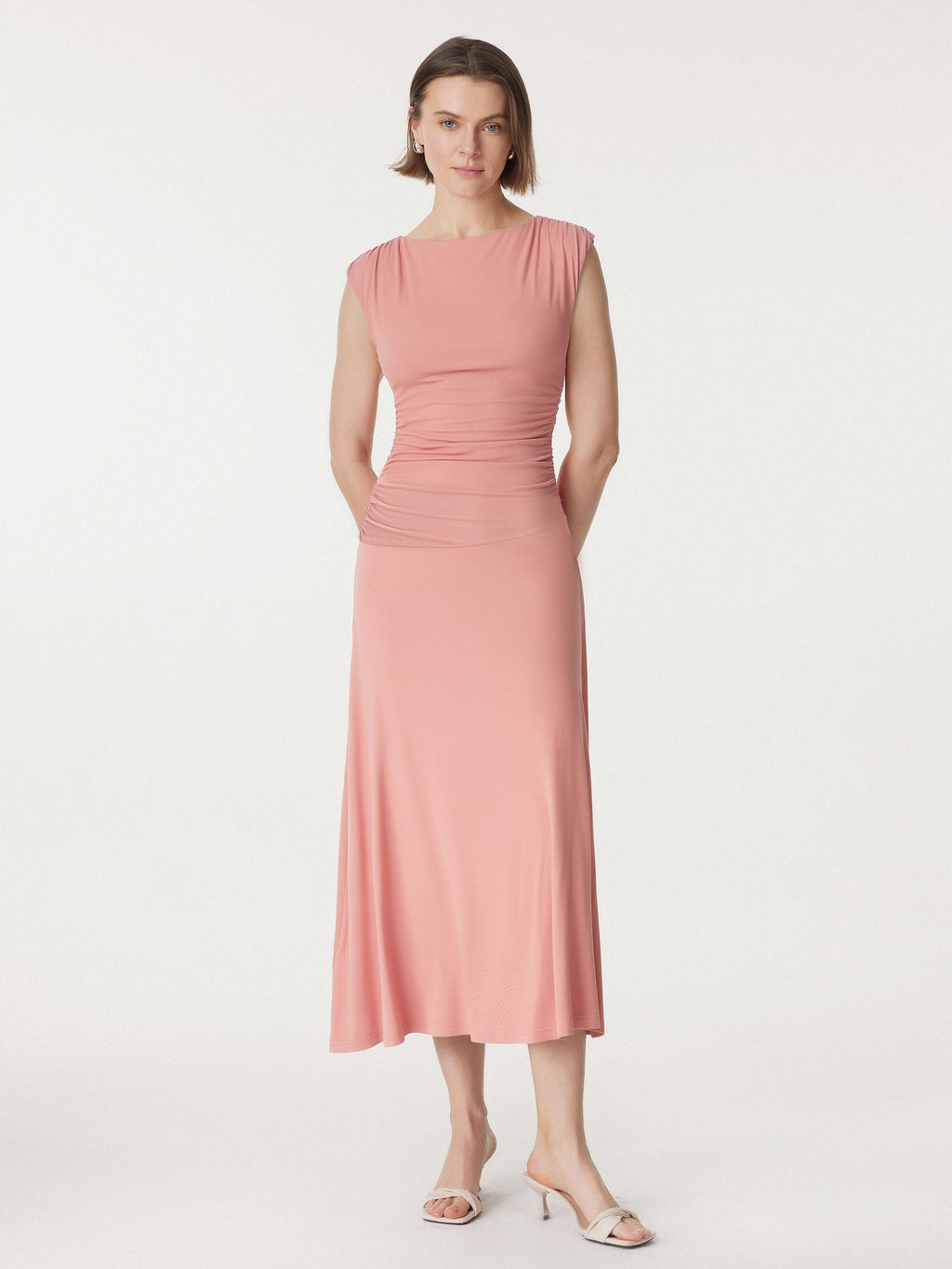 OGLmove Breezy Side Ruched Maxi Dress