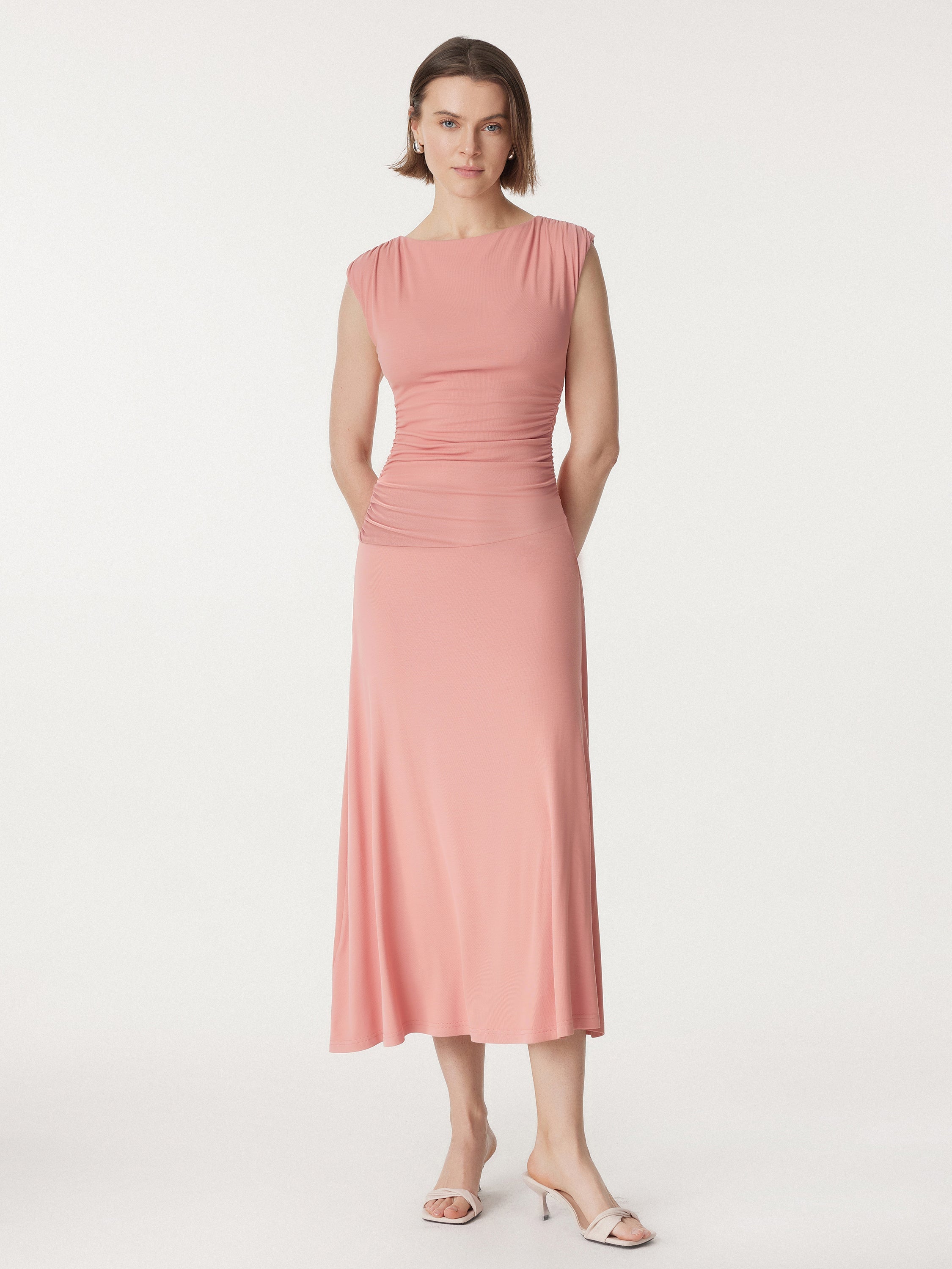 OGLmove Breezy Side Ruched Maxi Dress