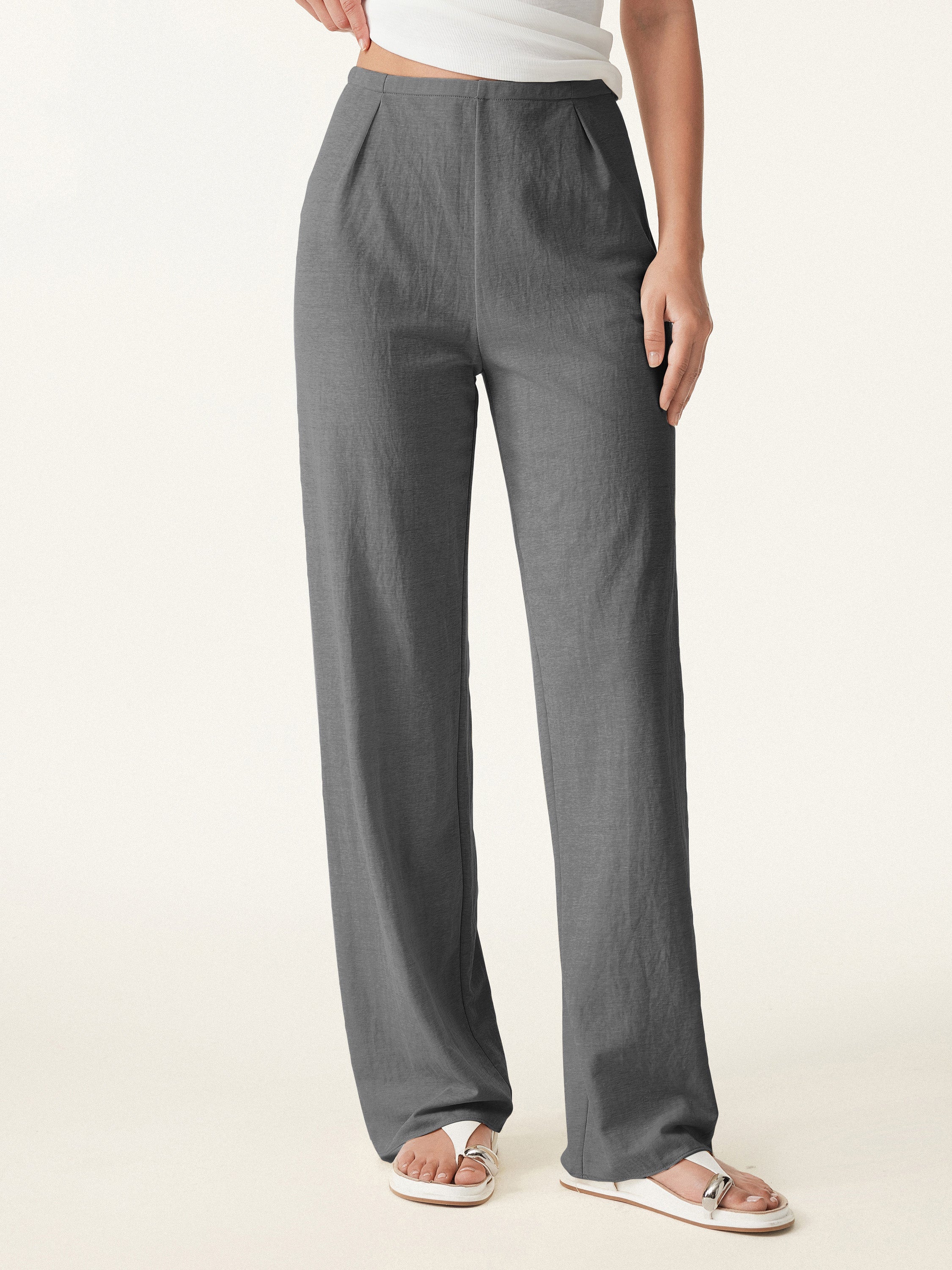 OGLmove Breathable Cotton-Linen Straight Leg Pant