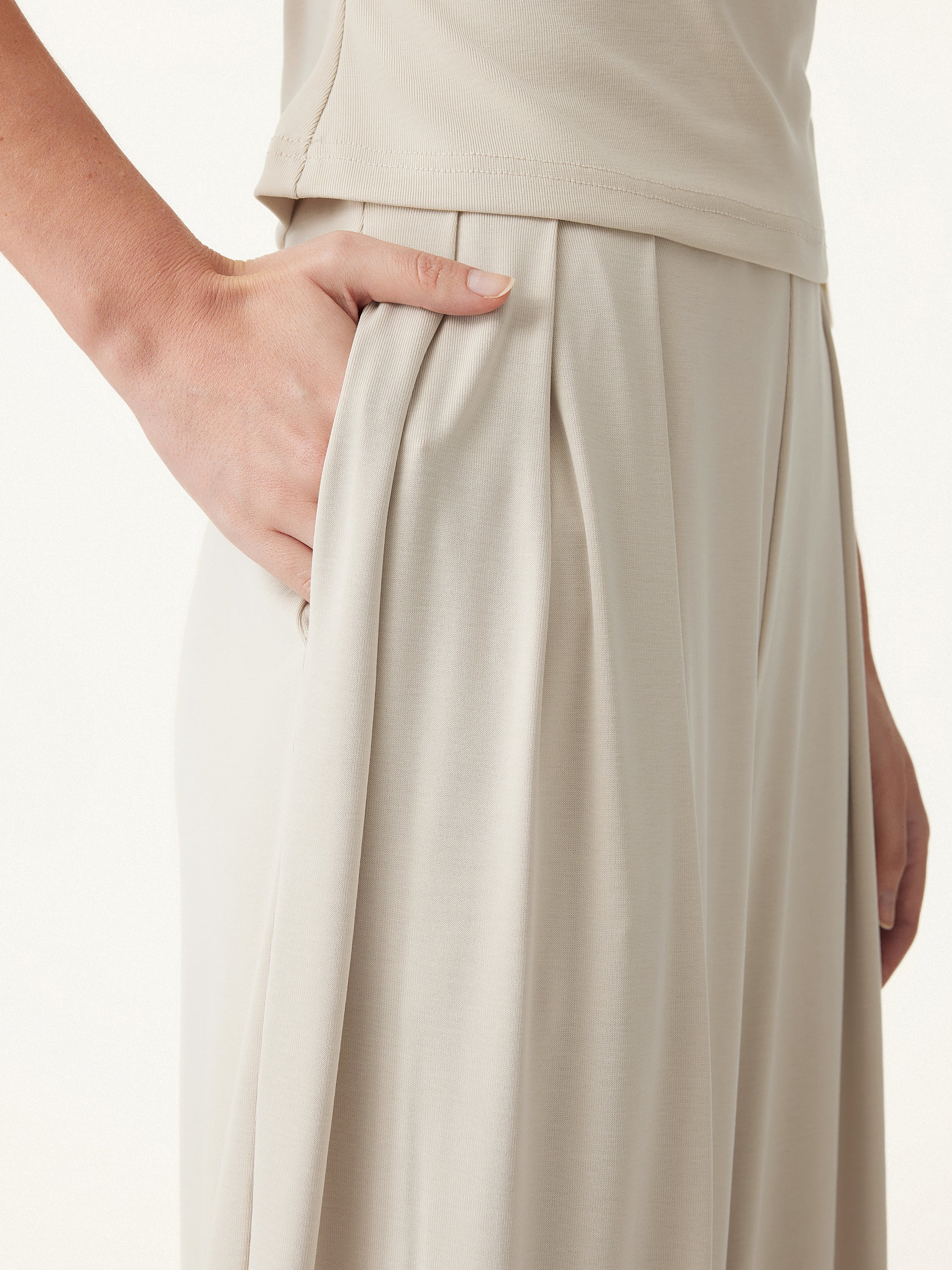 OGLmove Women's Regular Wide Leg Palazzo Pant with Pockets & Ruched Bra Tank Set