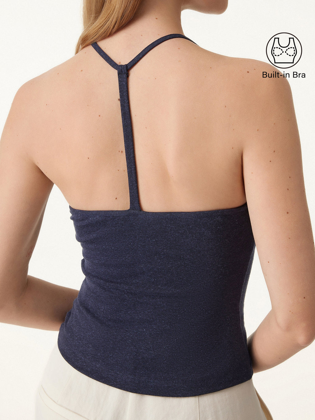 OGLmove Soft Linen Luxe V-Neck T-Back Airy Bra Tank