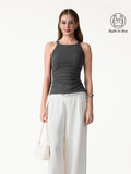 OGLmove Square Neck Ruched Rib Bra Tank