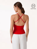 OGLmove SkinKiss Round Neck Cross-Back Bandless Bra Top