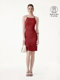 OGLmove Women's CoolTouch A-Line Ruched Mini Bra Dress