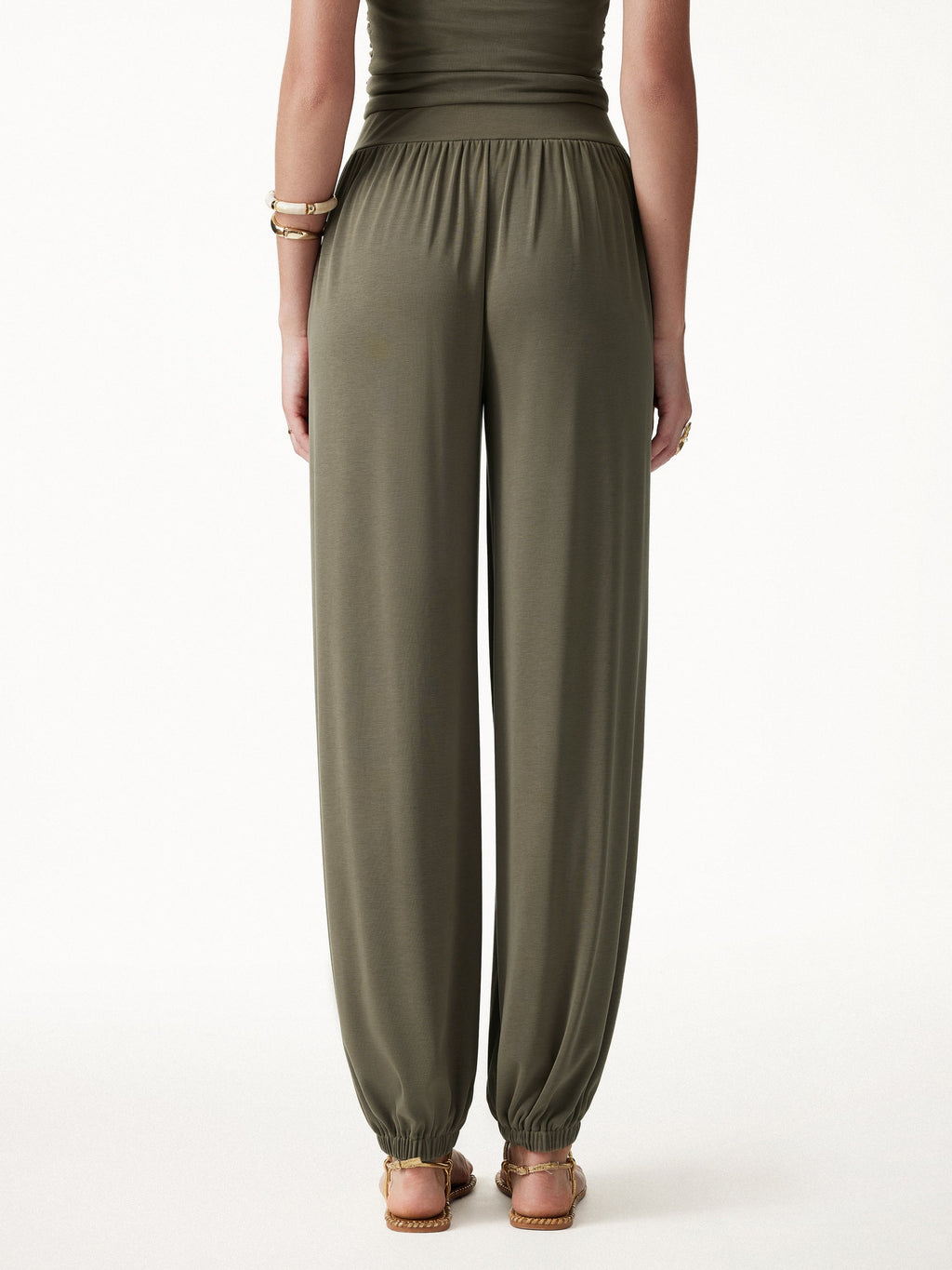 OGLmove Sandwashed Modal Ultra-Soft High Rise Balloon Pants with Pockets