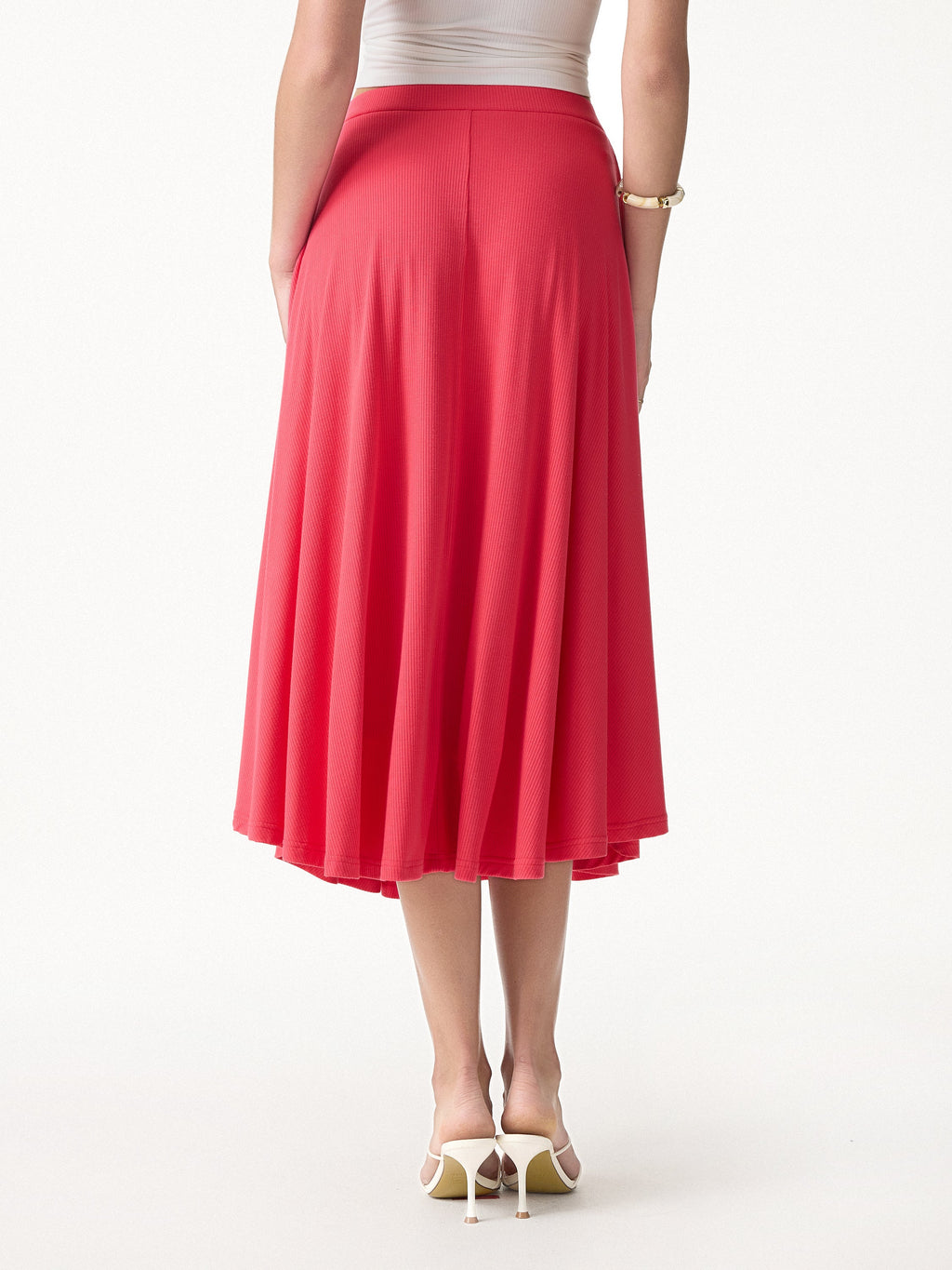 OGLmove U-Neck Bra Tank & Midi Skirt Set with Pockets