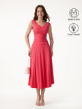 OGLmove U-Neck Bra Tank & Midi Skirt Set with Pockets