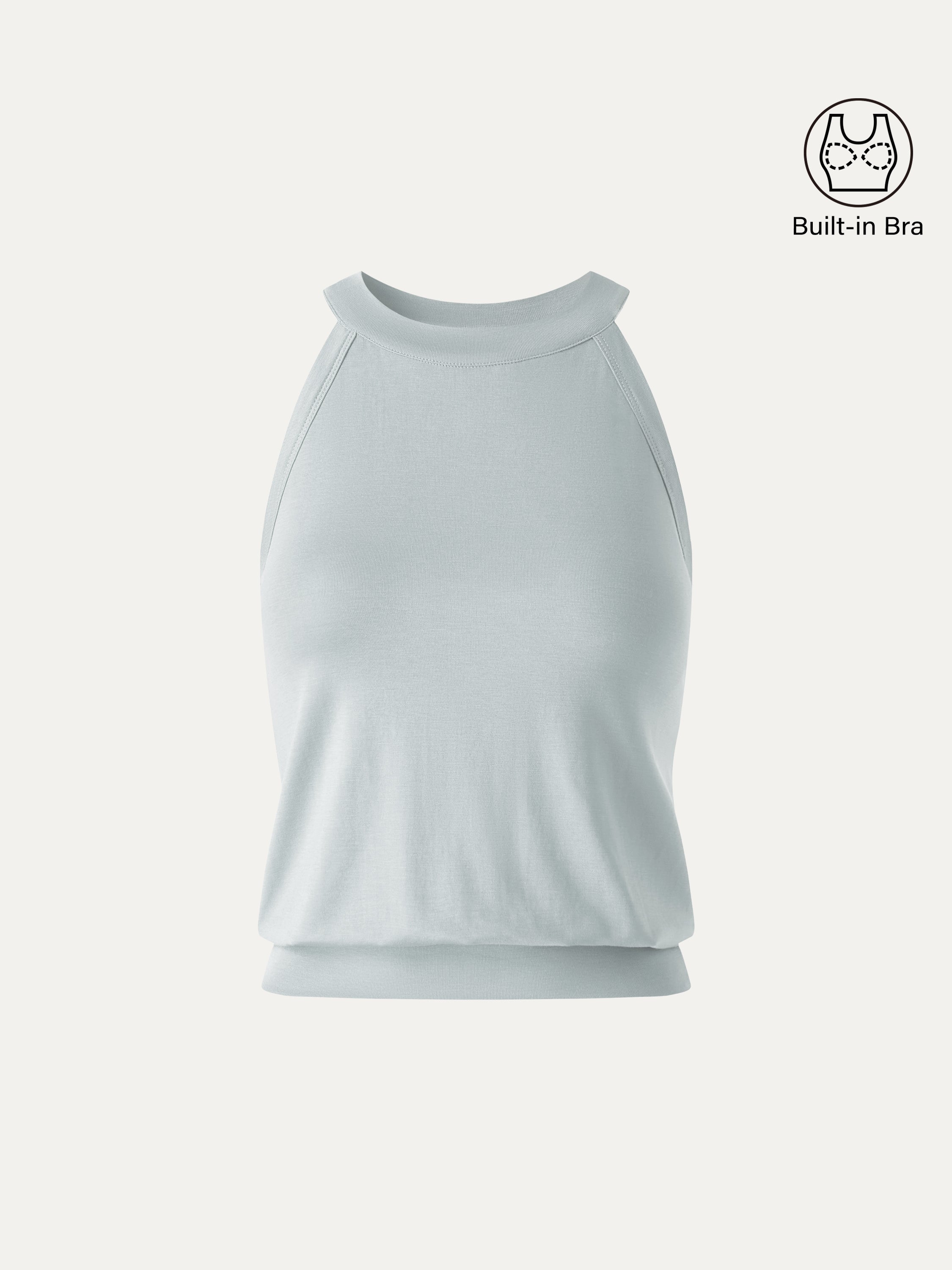 OGLmove Halter Neck Banded Hem Bra Tank