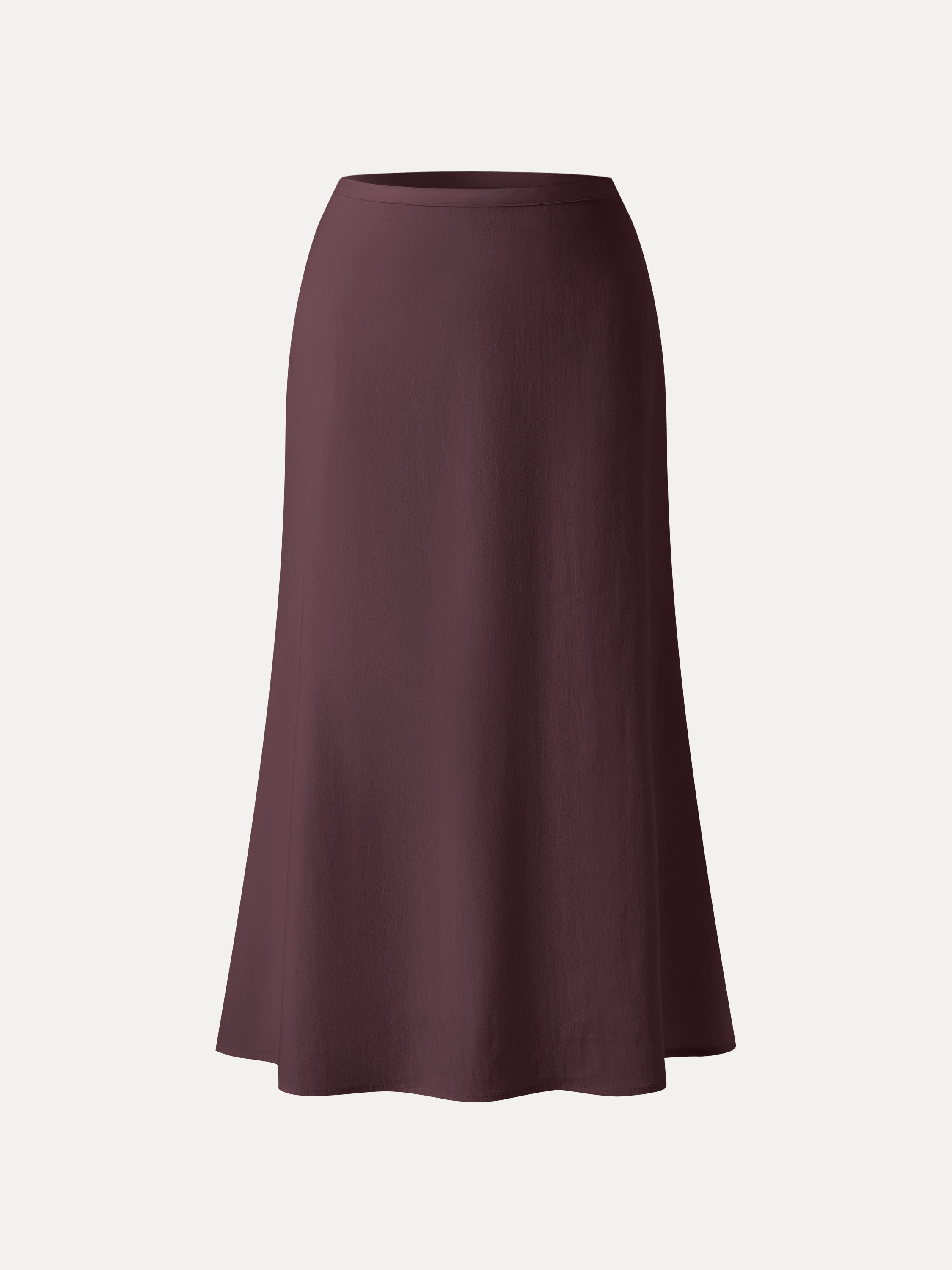 OGLmove Lyocell-Linen Flared Maxi Pull-On Skirt