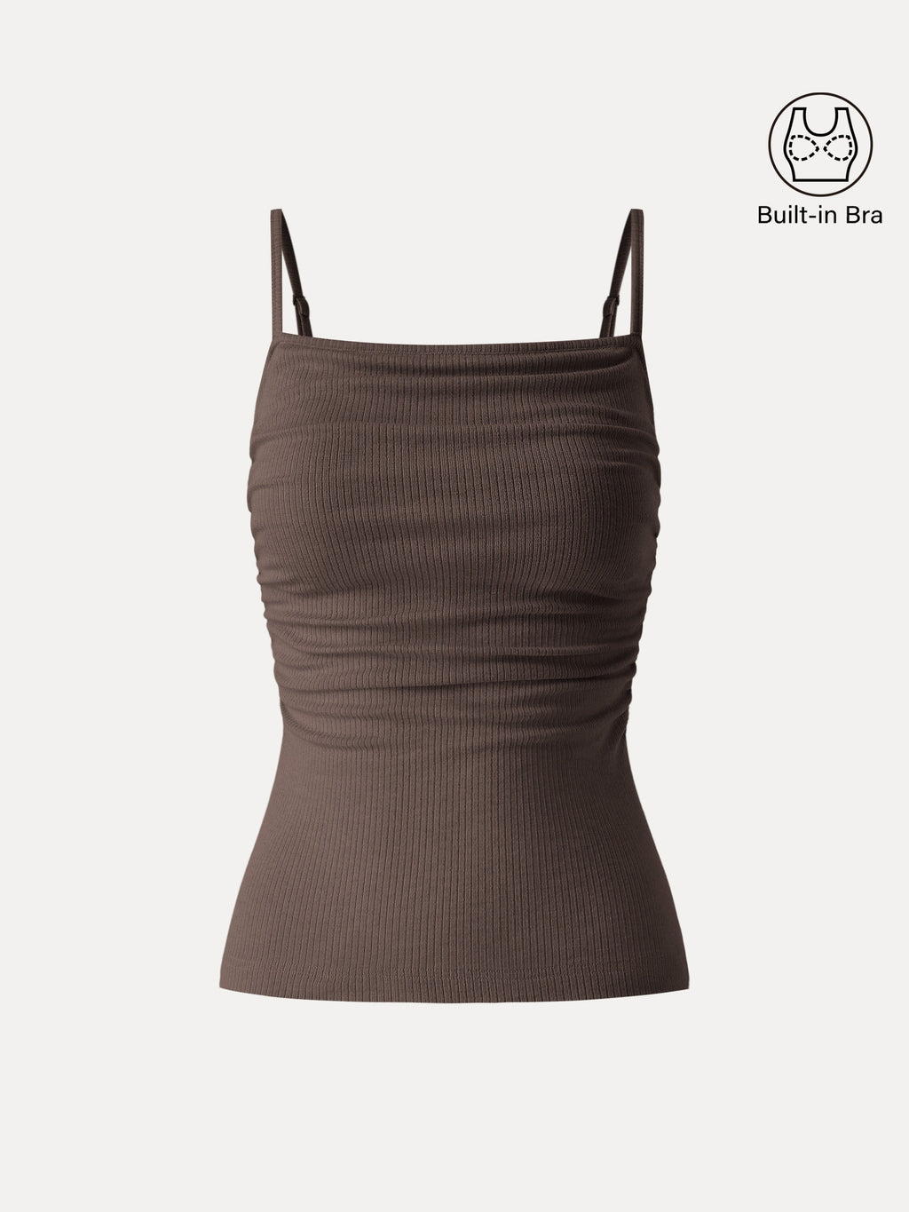 OGLmove Women's Soft Textured Adjustable Spaghetti Bra Tank
