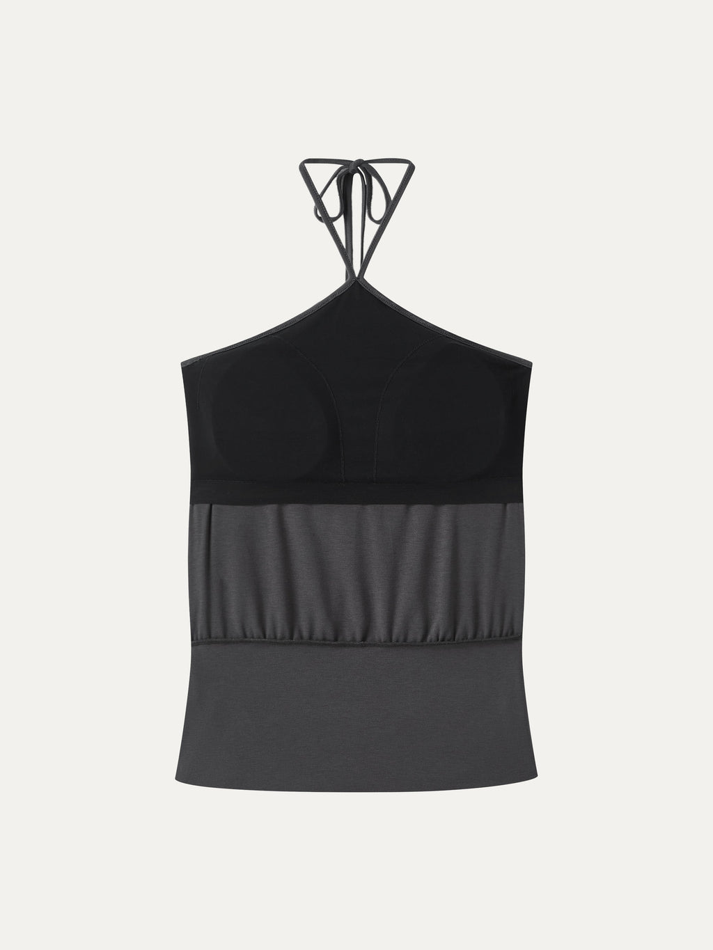 OGLmove CoolTouch Halter Ruched Hem Bra Top