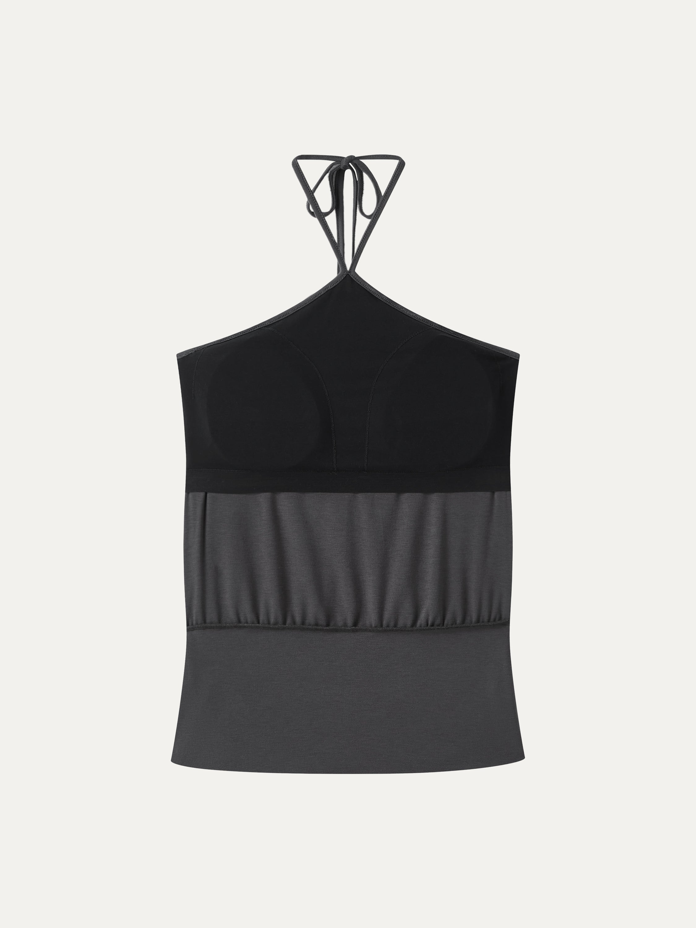 OGLmove CoolTouch Halter Ruched Hem Bra Top