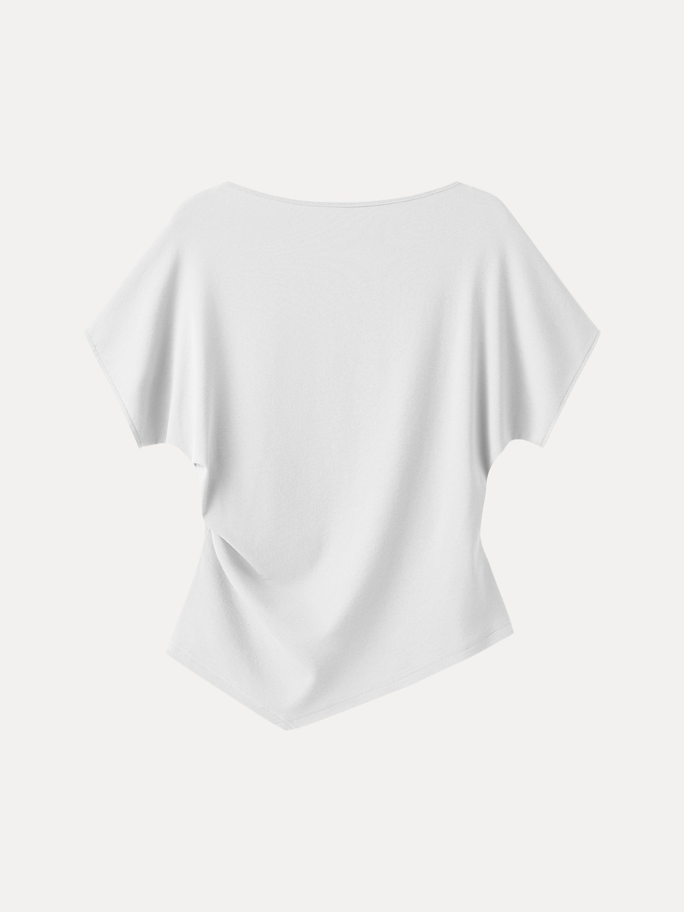 OGLmove Cotton Lyocell Boatneck Angled Summer Tee