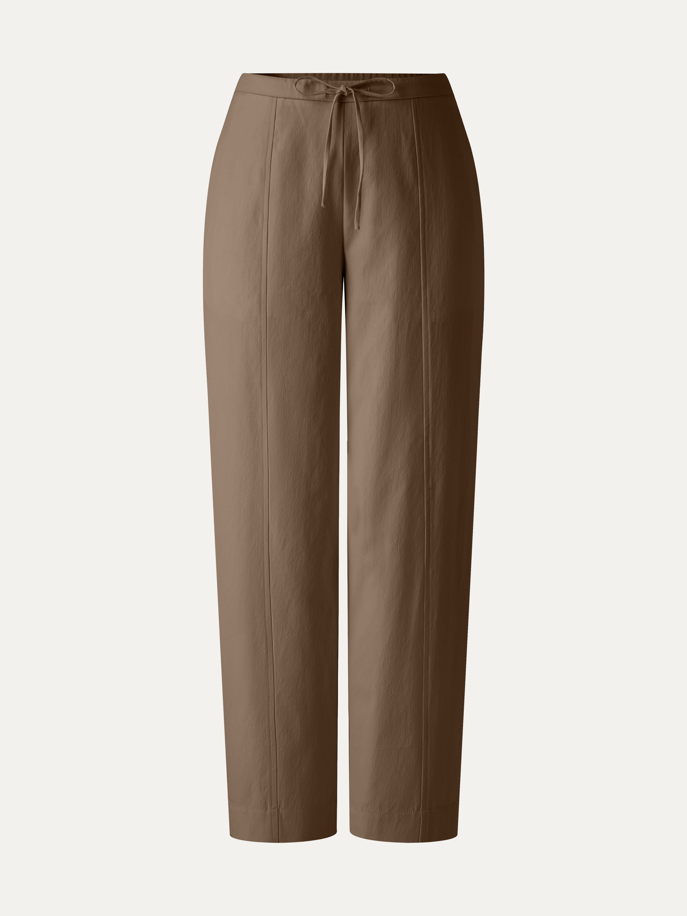 OGLmove Women's Mid Rise Tapered Leg Linen-Like Travel Pants