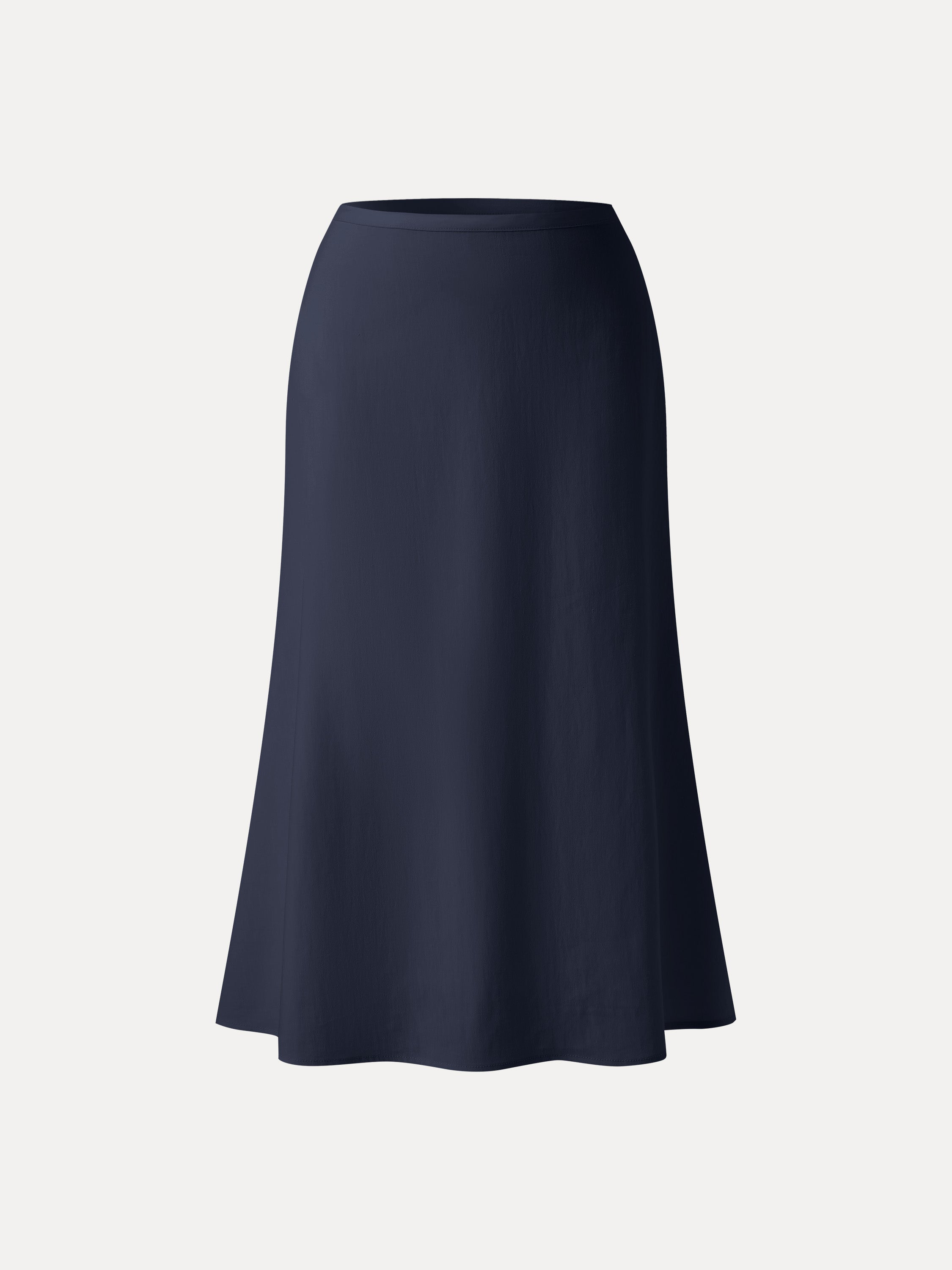 OGLmove Lyocell-Linen Flared Maxi Pull-On Skirt