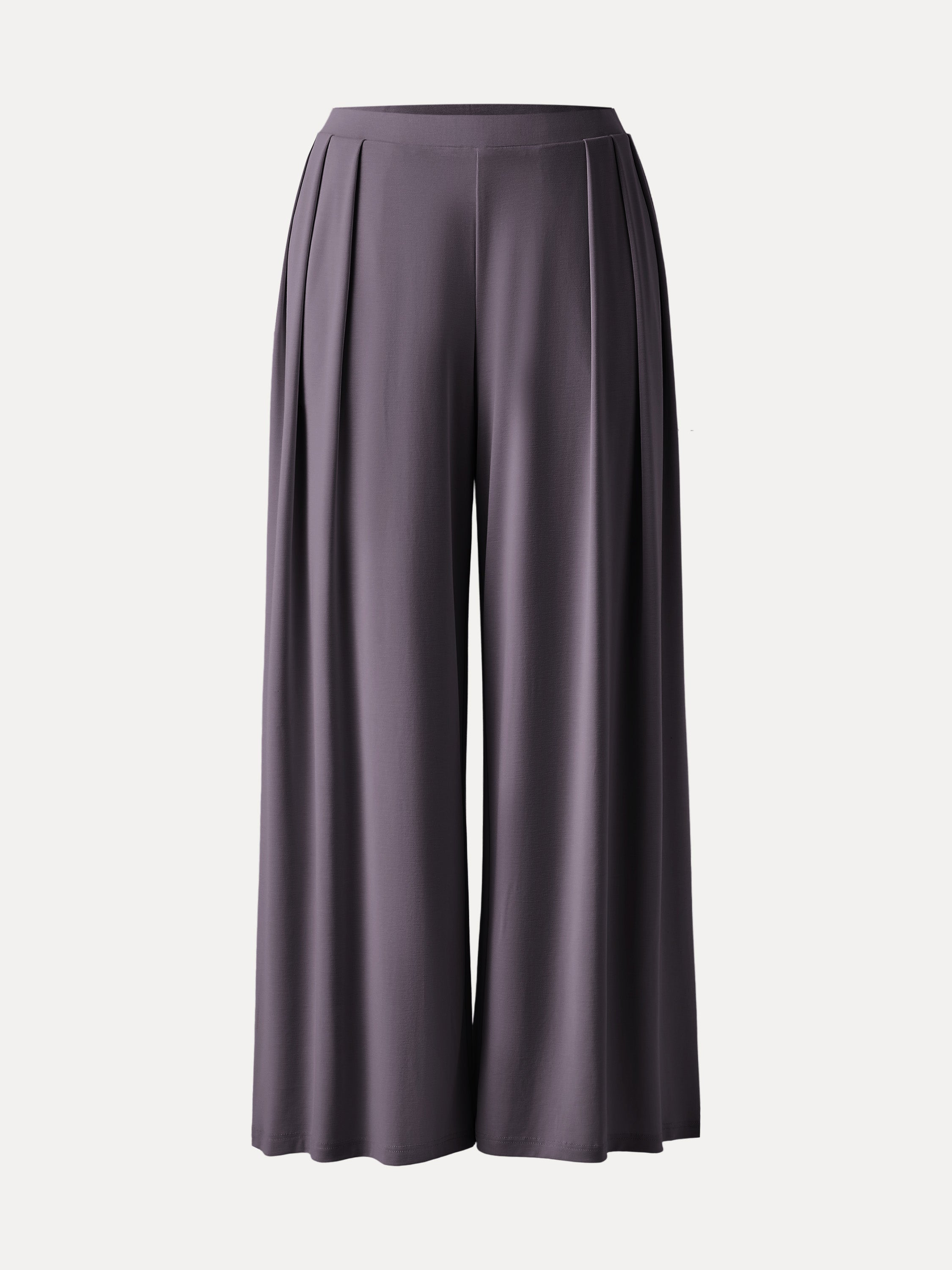 OGLmove Sandwashed Mid Rise Pleated Wide Leg Palazzo Pant with Pockets