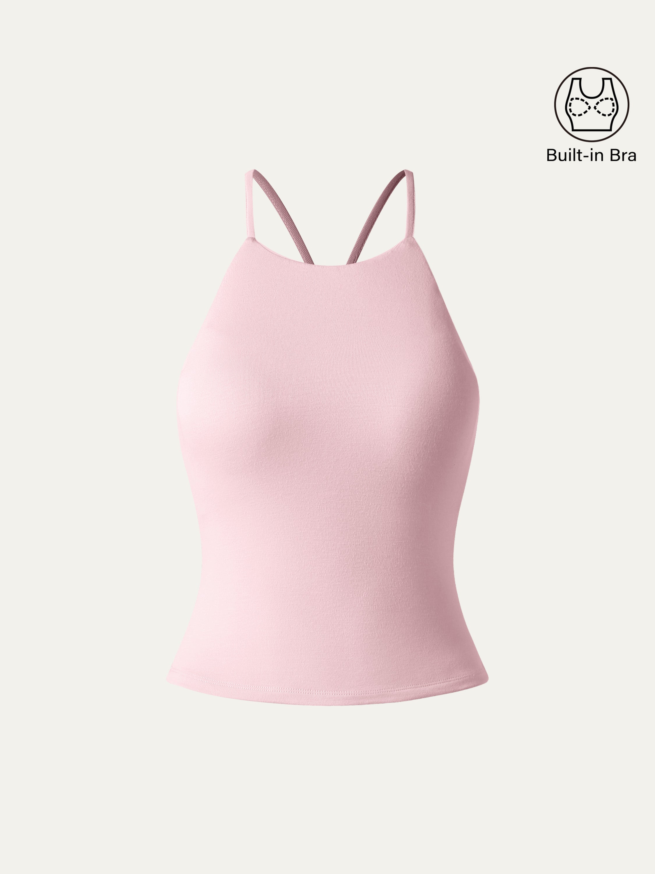 OGLmove Tie Back Bandless Crop Bra Tank Top