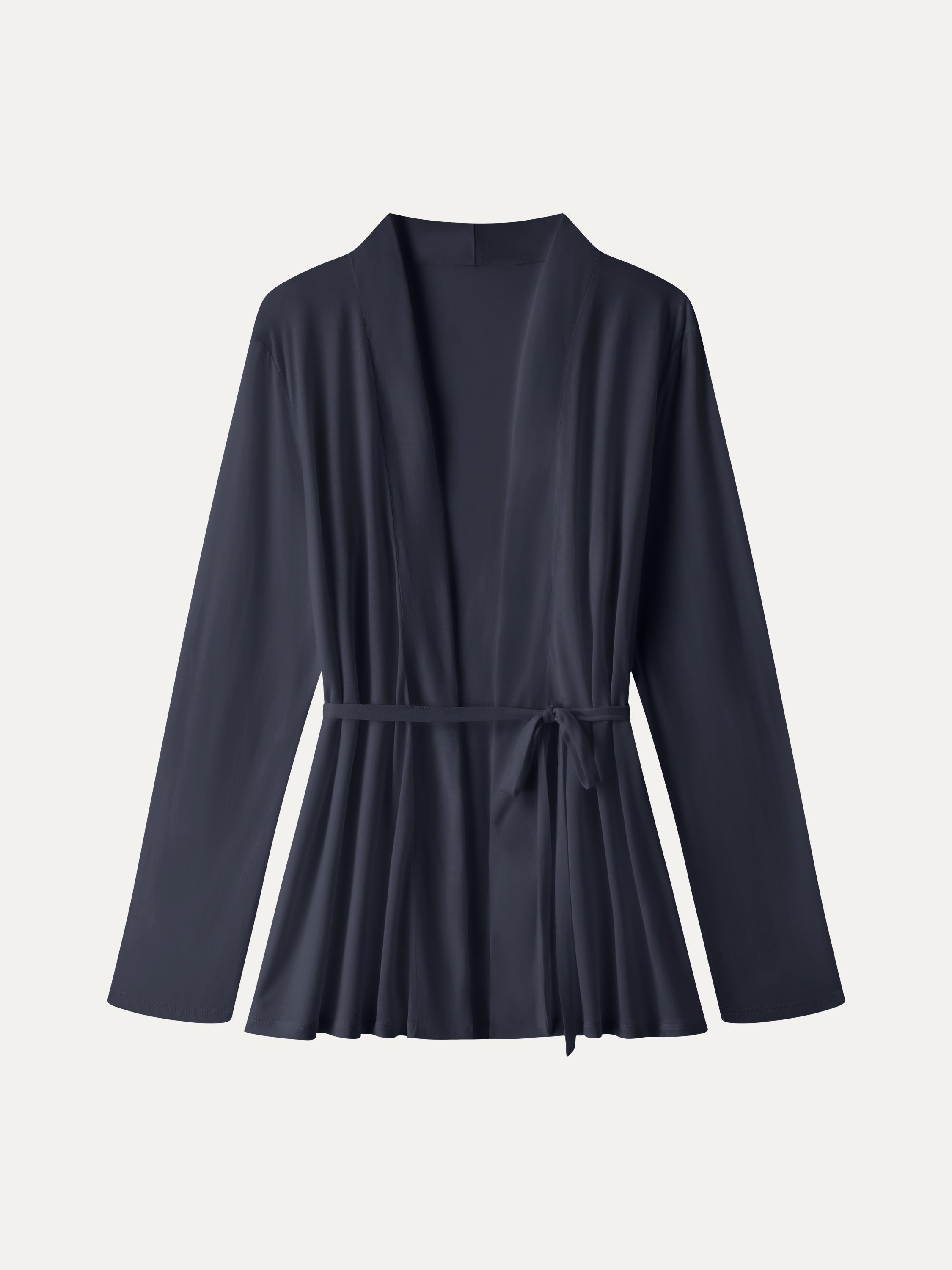 OGLmove Airy Soft Open Front Cardigan with Tie