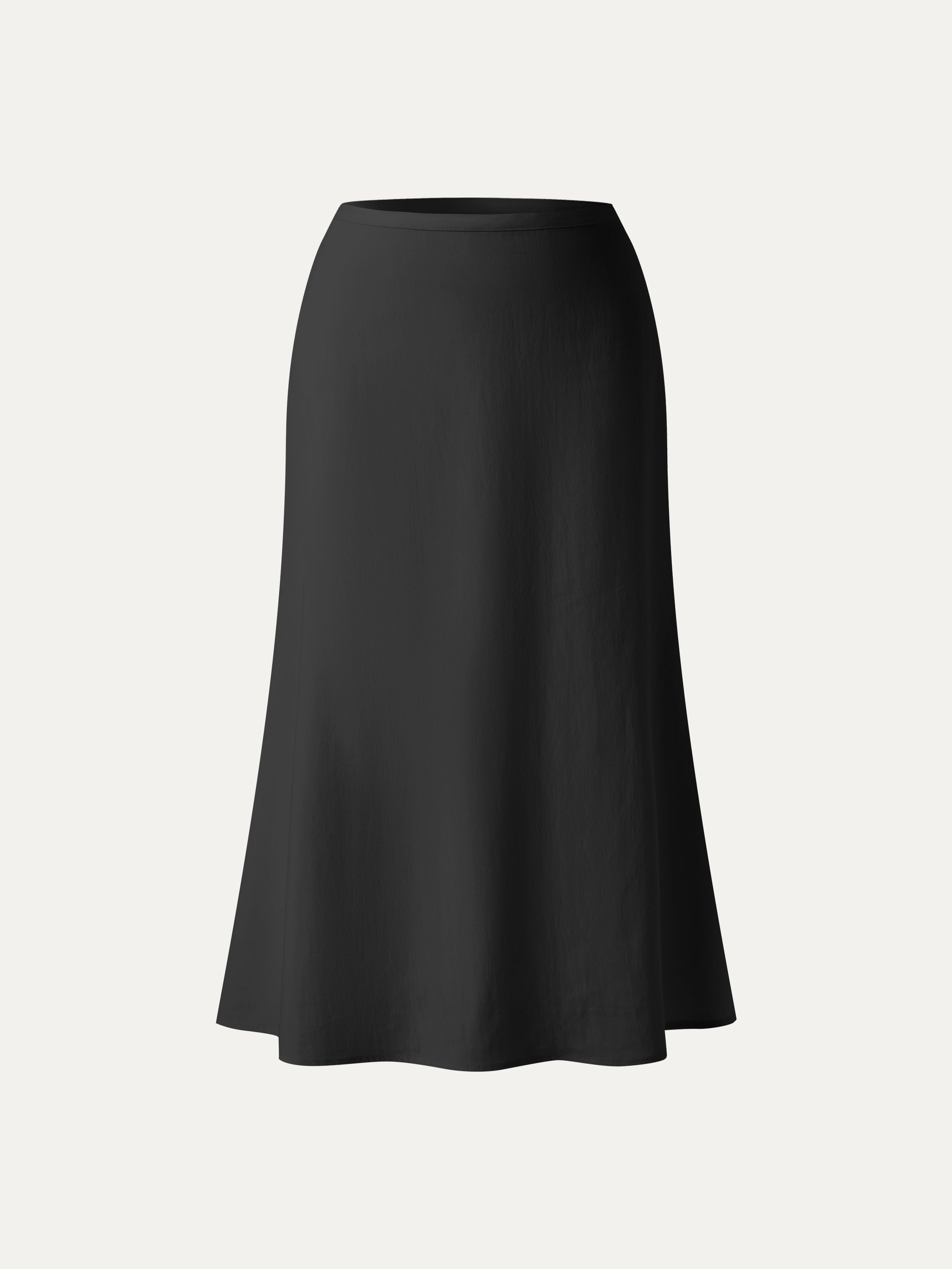 OGLmove Lyocell-Linen Flared Maxi Pull-On Skirt