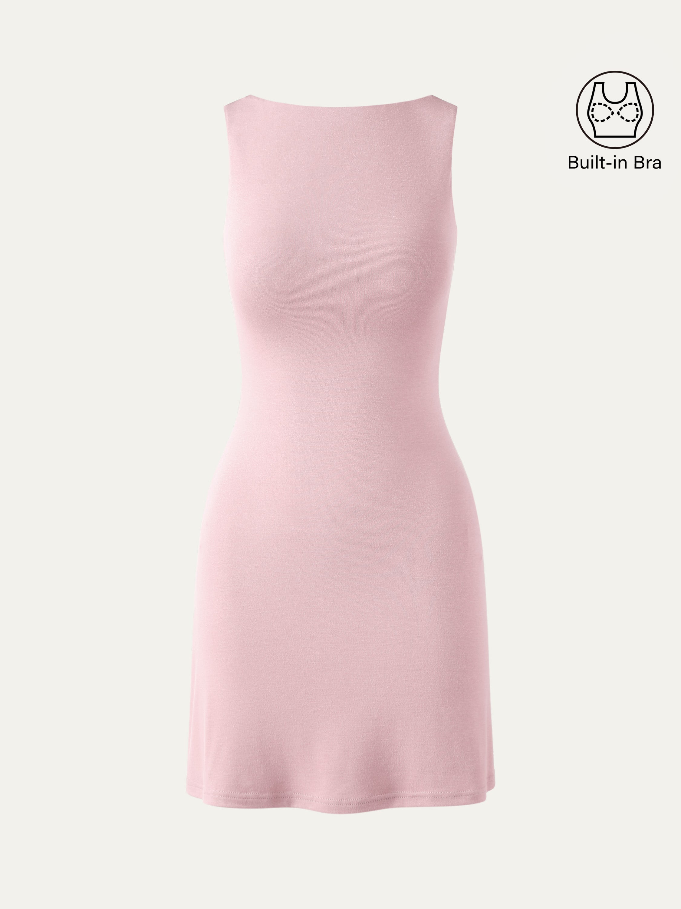 OGLmove Cooling Open Back Bandless Bra Mini Dress