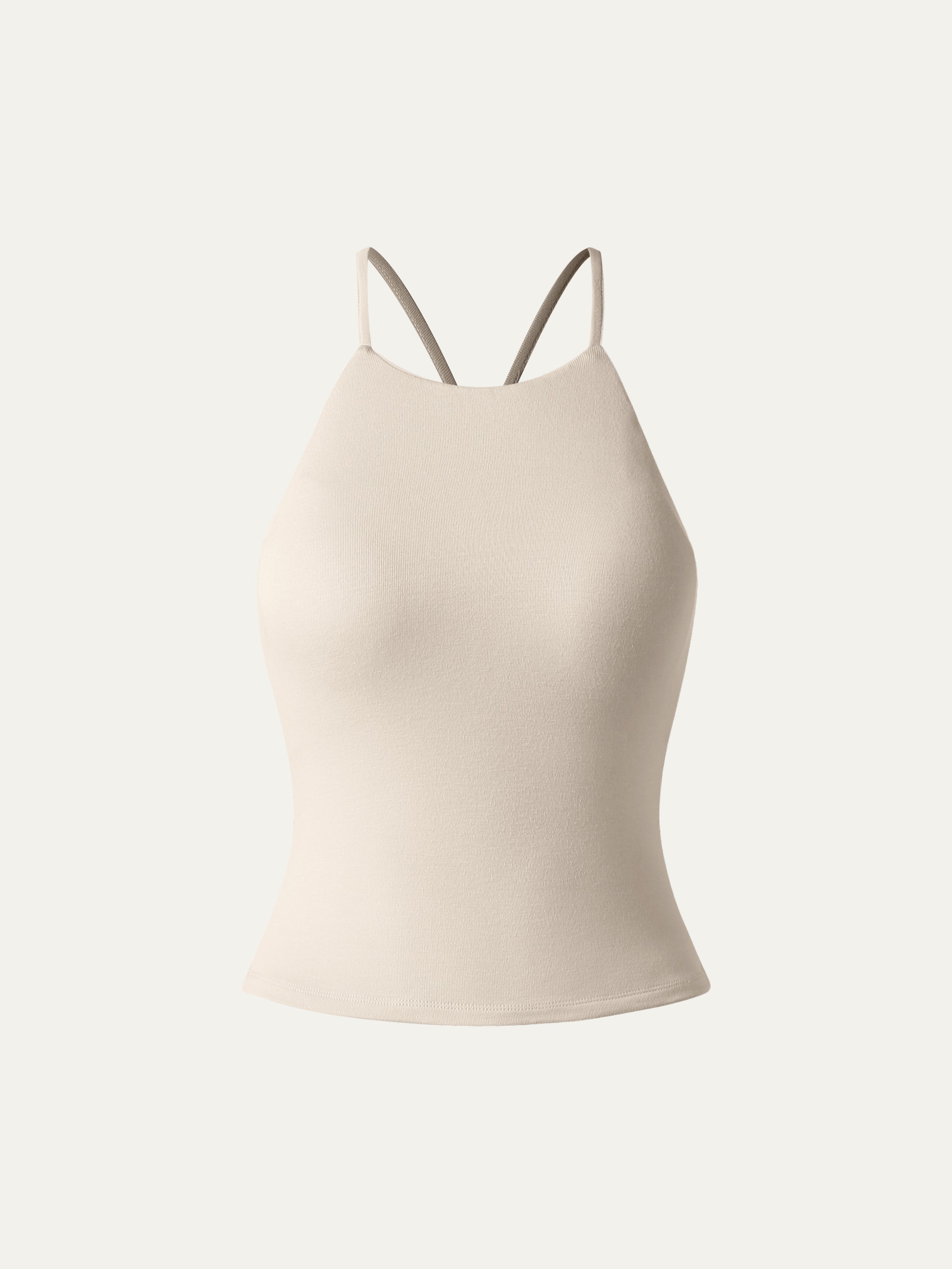 OGLmove Tie Back Bandless Crop Bra Tank Top