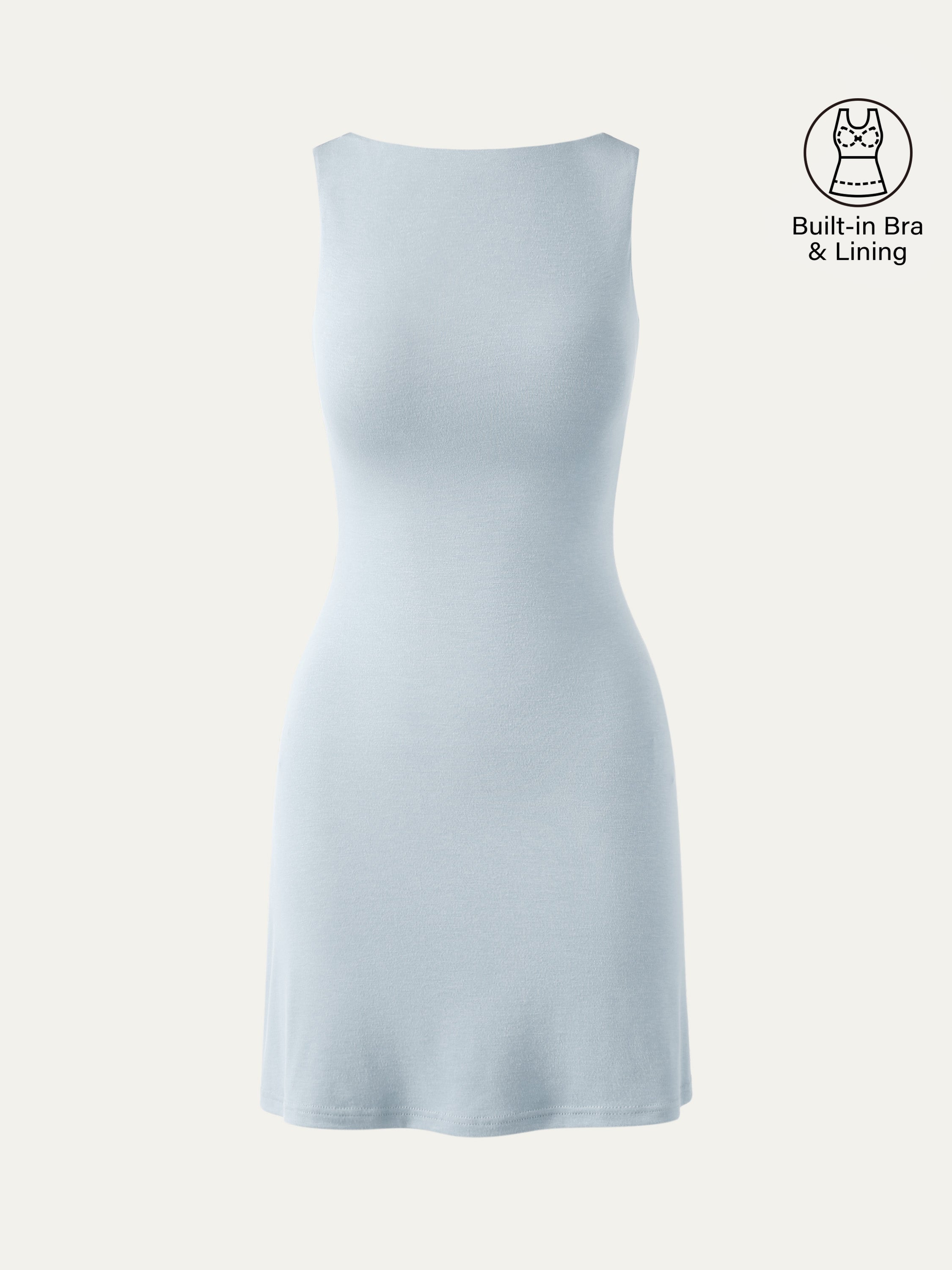 OGLmove Cooling Open Back Bandless Bra Mini Dress