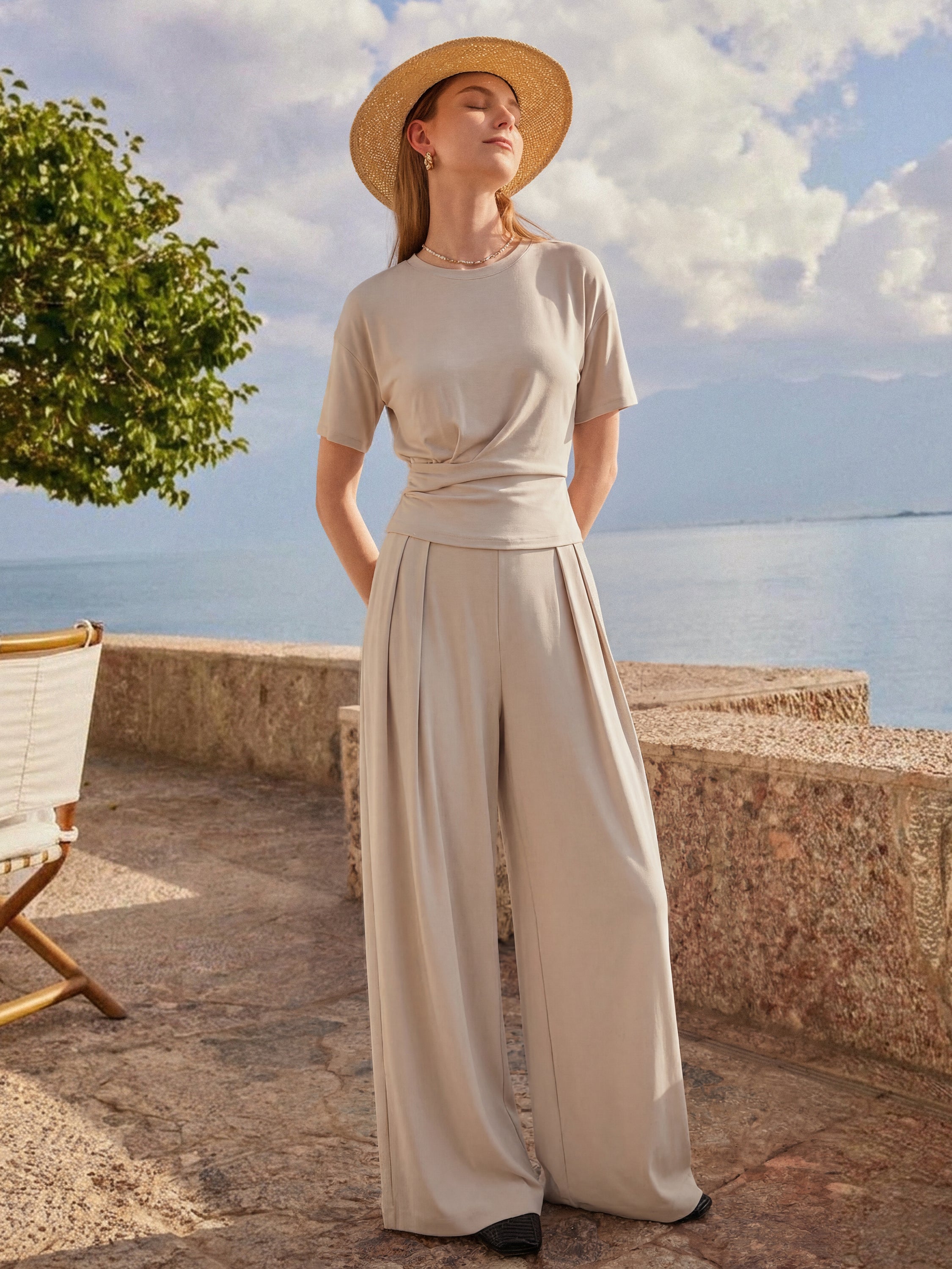 Pull On Casual Pants with Pockets