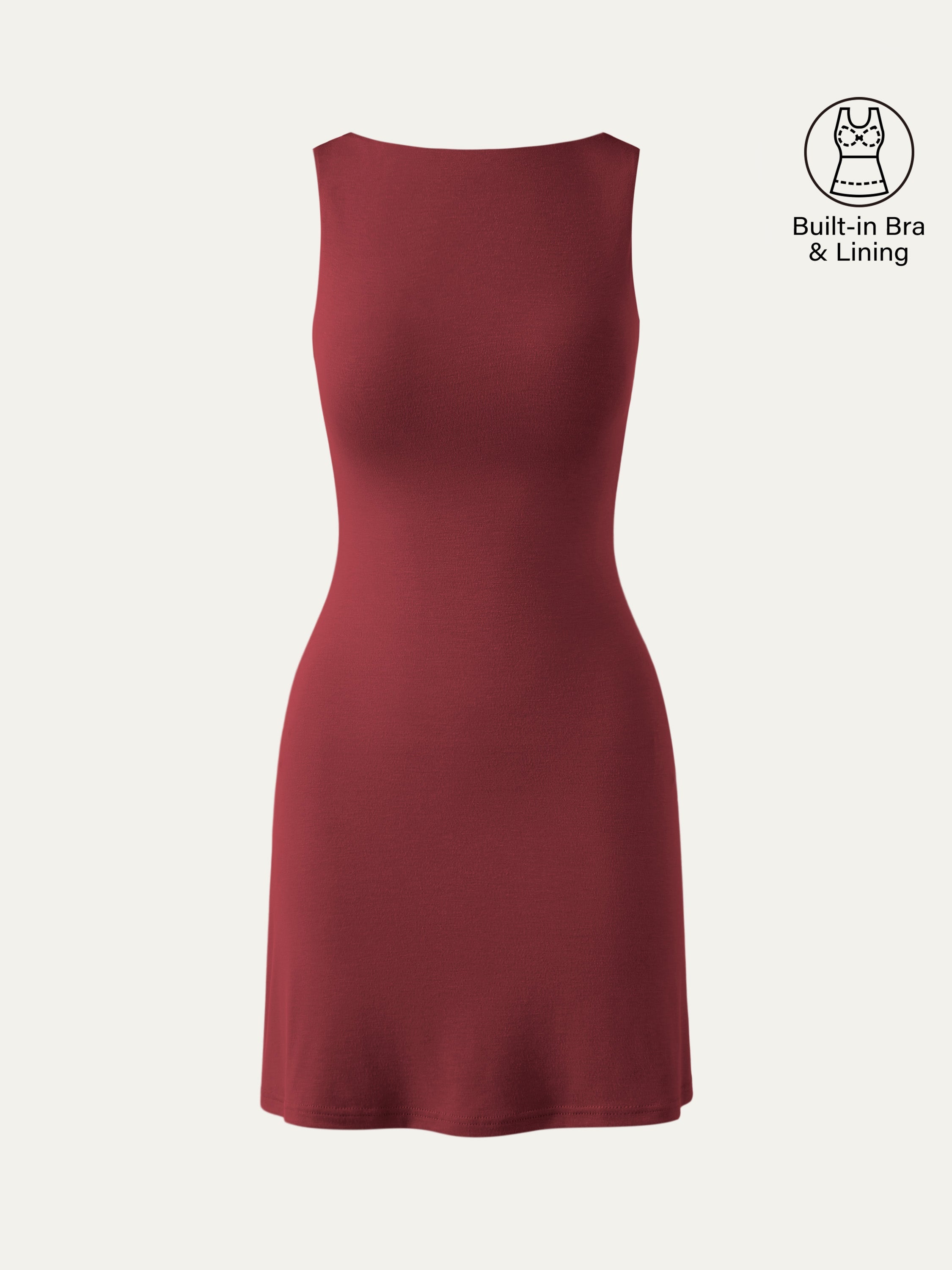 OGLmove Cooling Open Back Bandless Bra Mini Dress