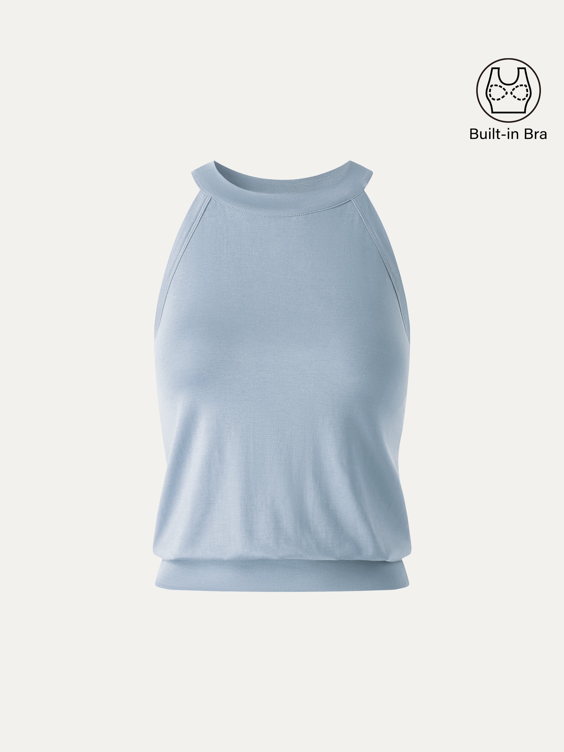 OGLmove Halter Neck Banded Hem Bra Tank