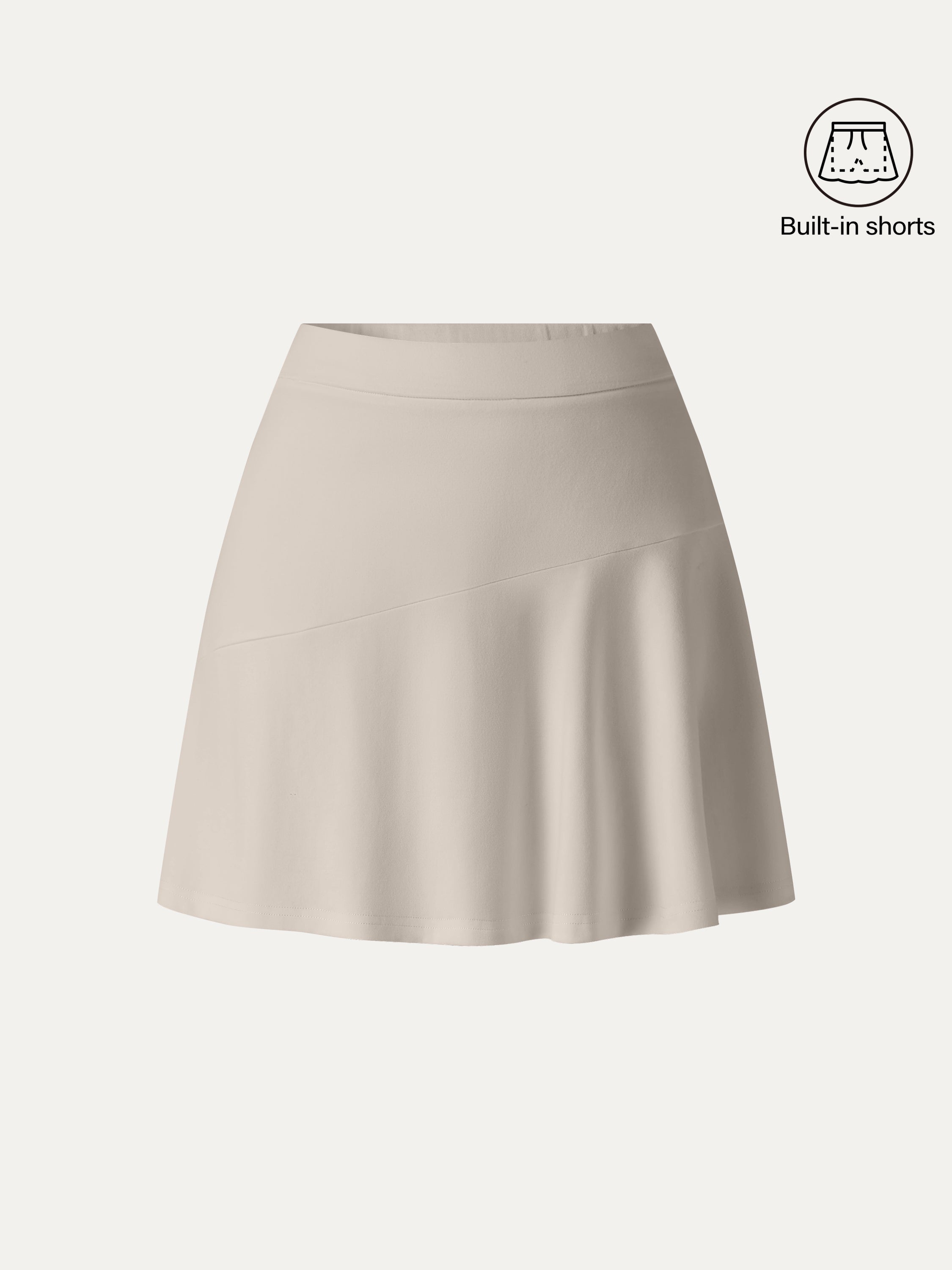 OGLmove Stretch Ponte Mid Rise Pull-On Mini Skirt