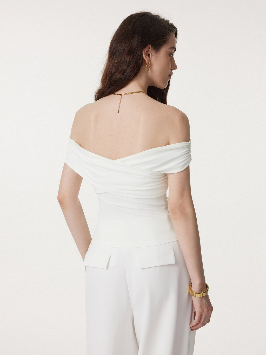 OGLmove Criss Cross Off Shoulder Airy Bra Top