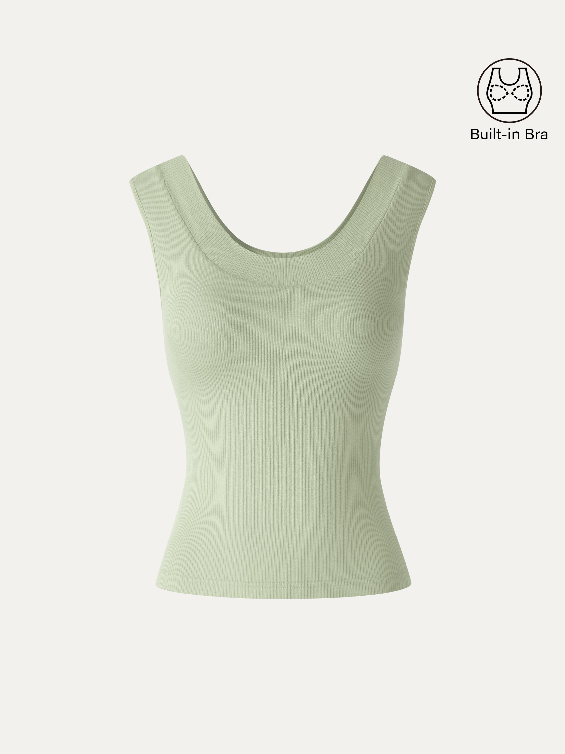OGLmove CoolTouch U-Neck Bra Tank with Compressive Padding