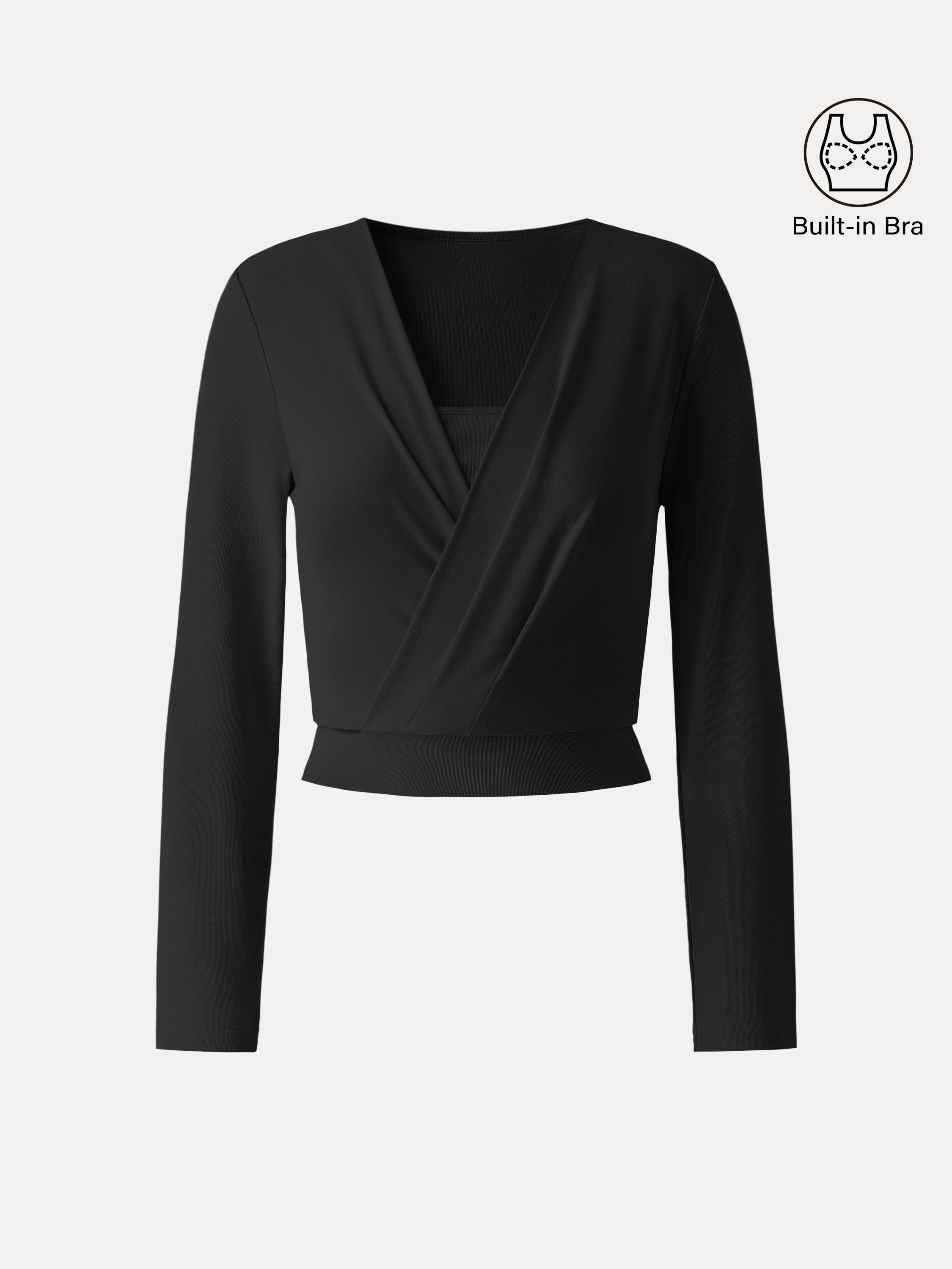 OGLmove Sandwashed Modal 2-in-1 Wrap Bra Top