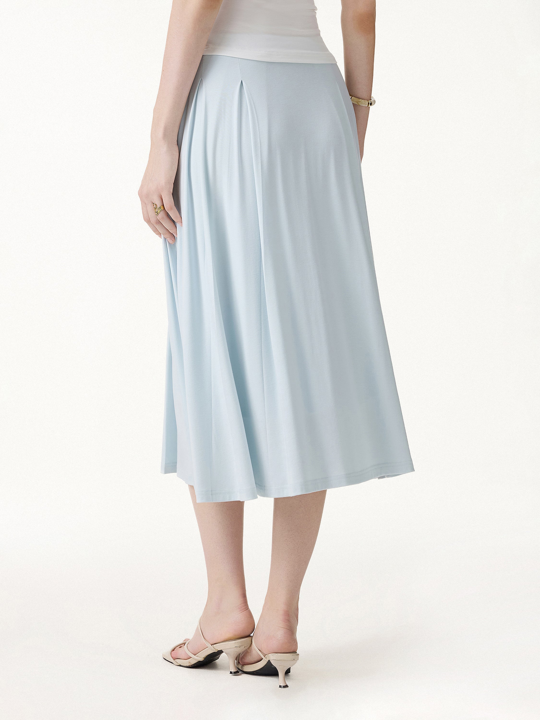 OGLmove CoolTouch Circle Flare Midi Skirt with Pockets