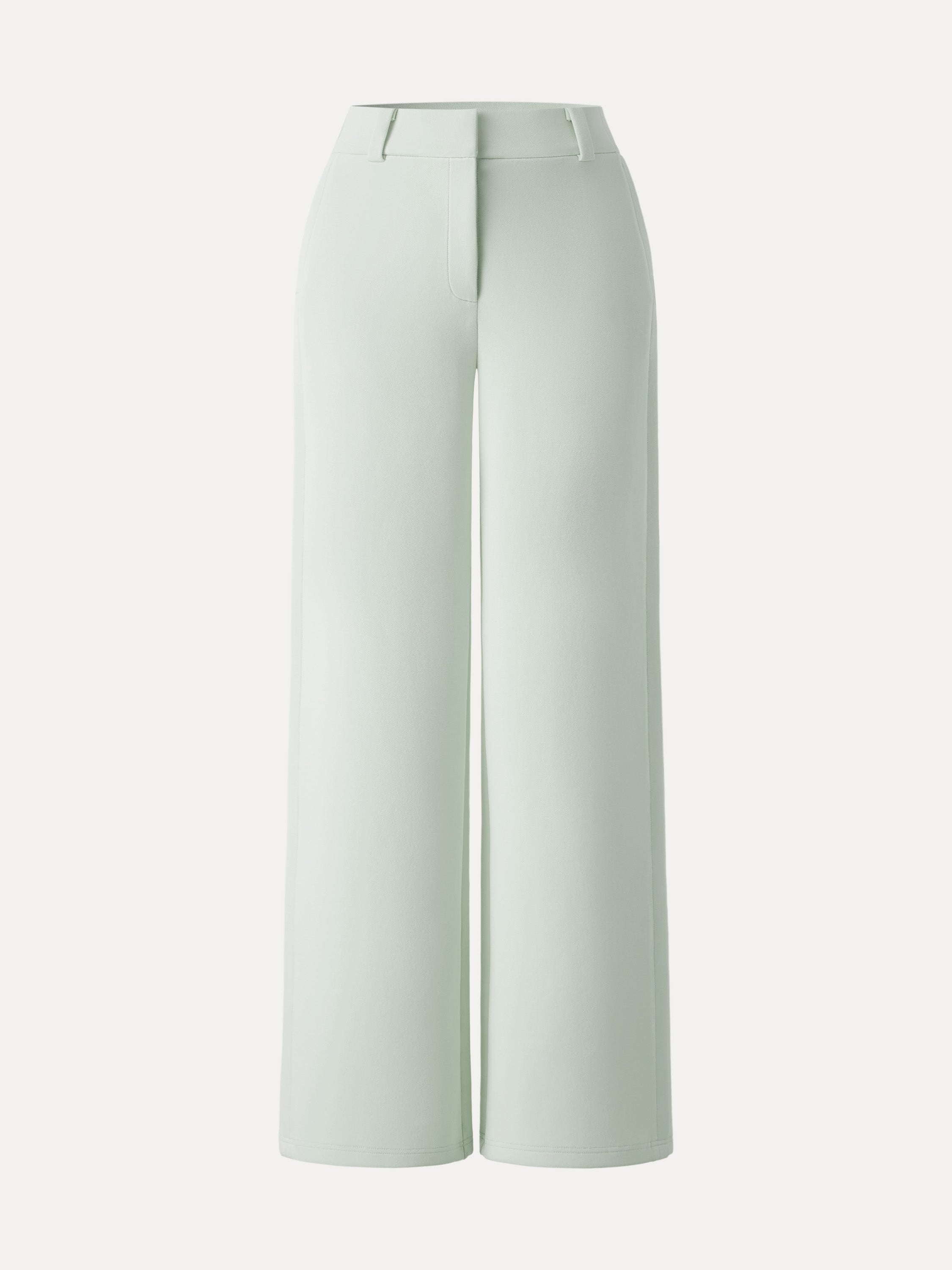 OGLmove Stretchy Mid Rise Fly-Front Wide Leg Trouser