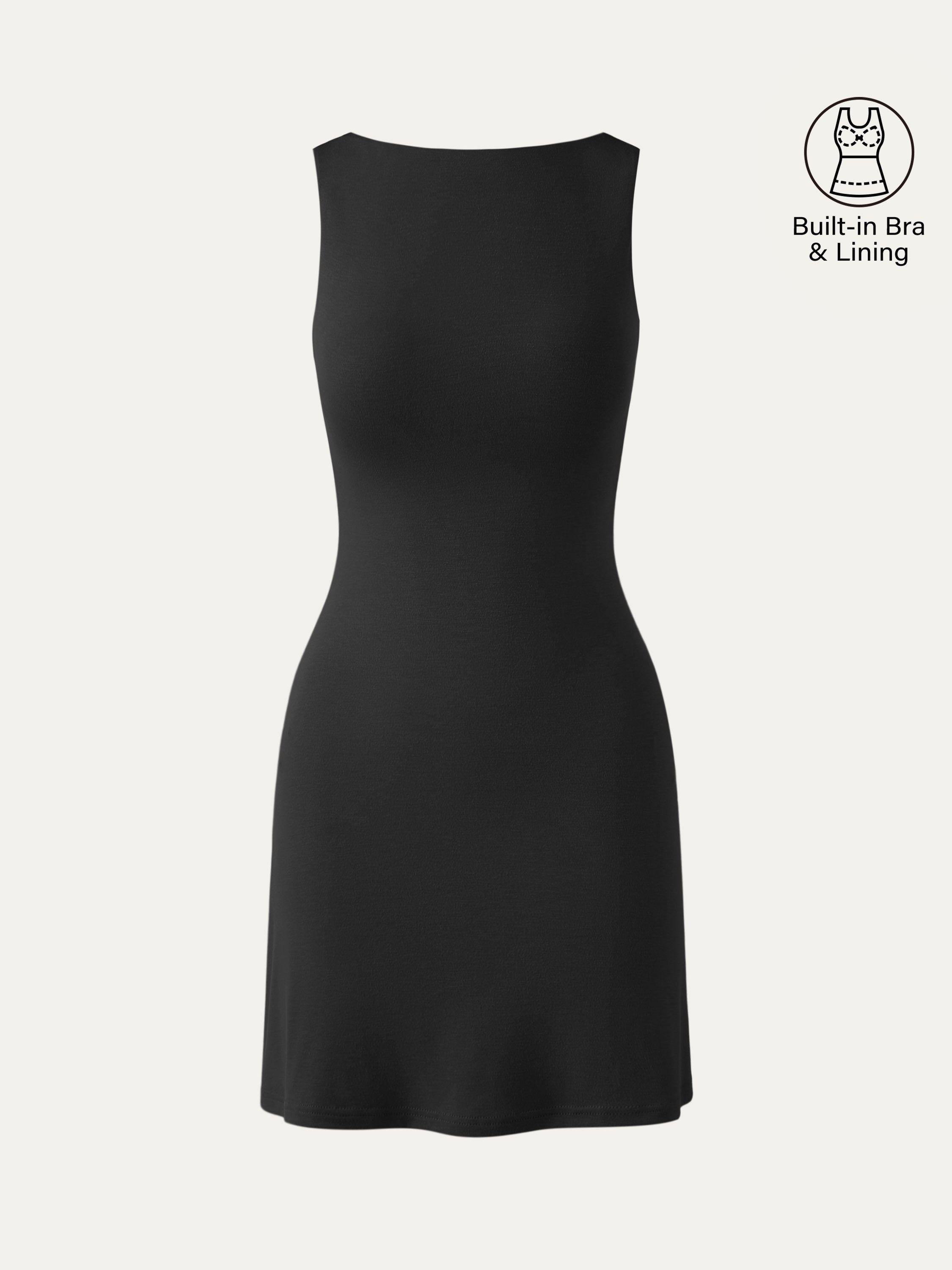 OGLmove Cooling Open Back Bandless Bra Mini Dress