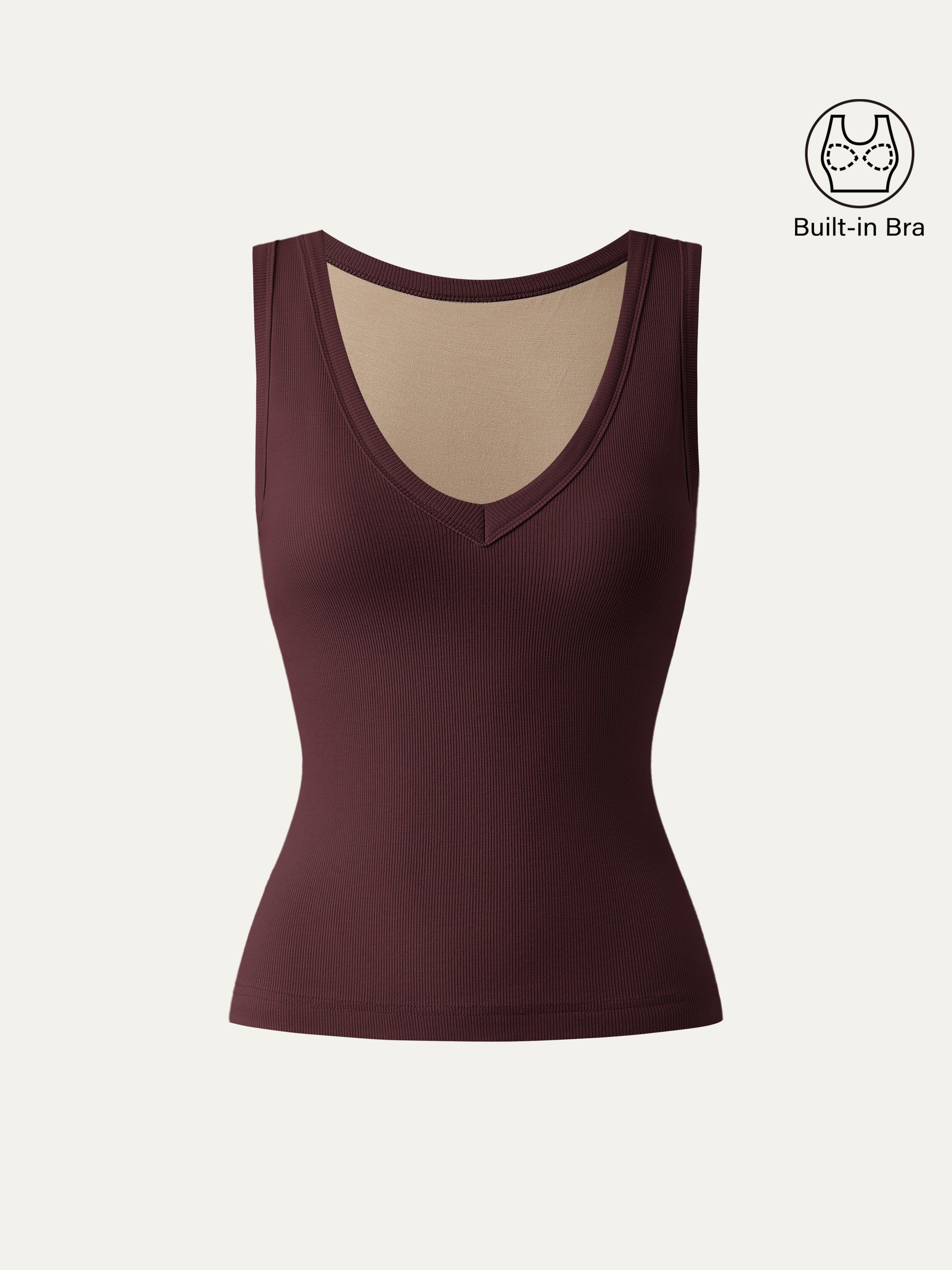 OGLmove V-Neck Cotton Airy Bra Tank Top