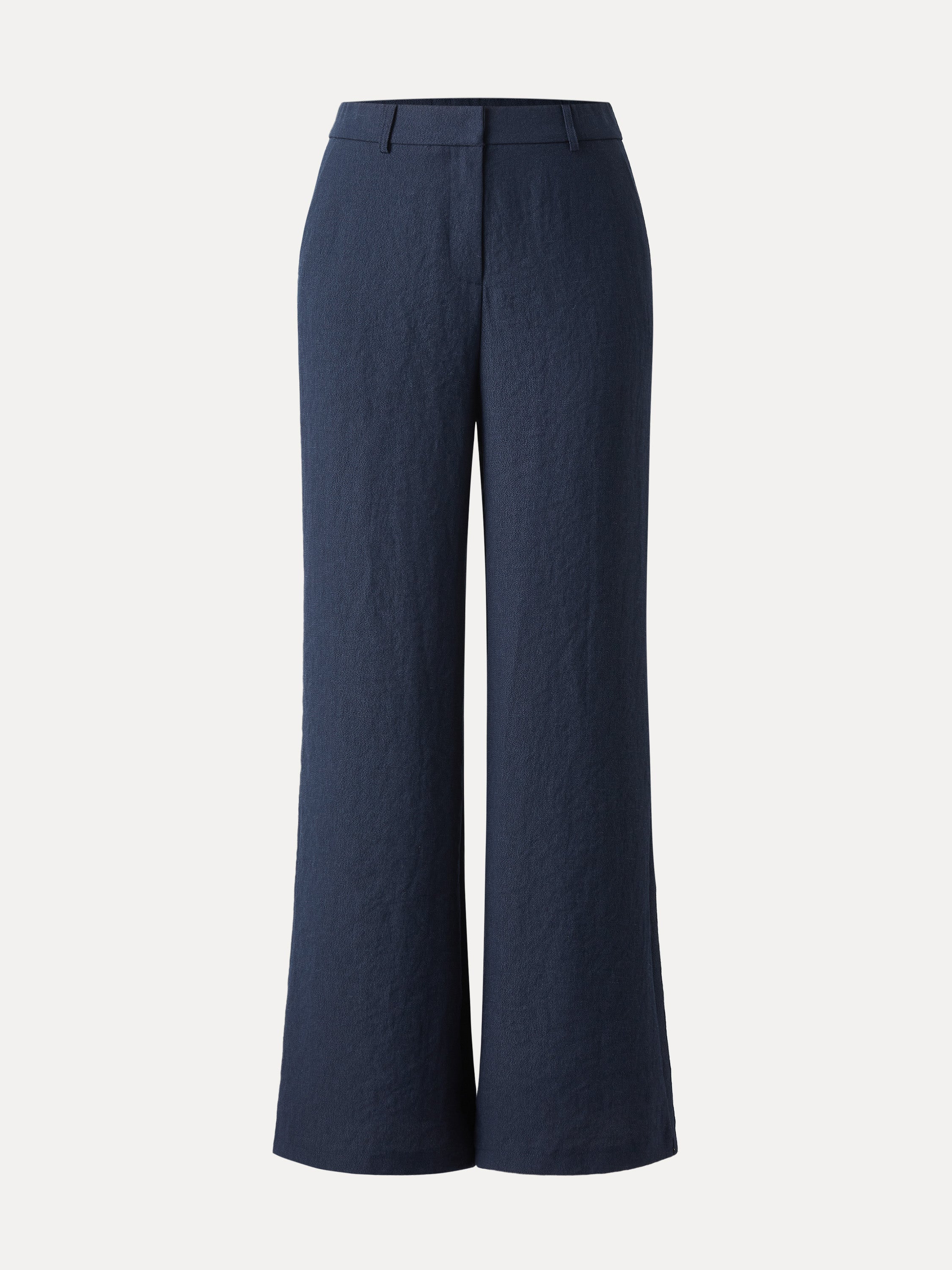 OGLmove European Linen Mid Rise Flared Pant with Pockets