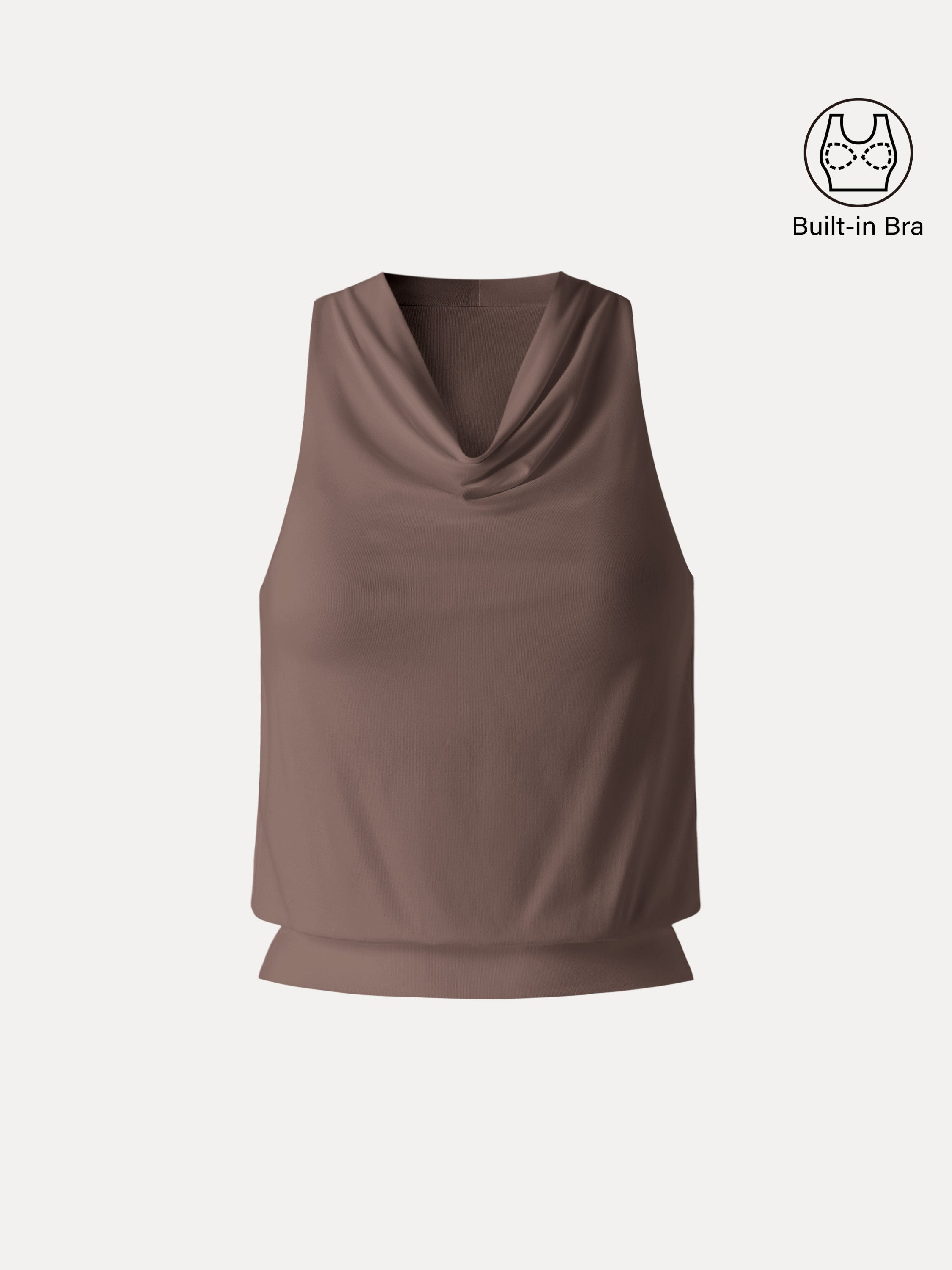OGLmove Women's Not-See-Thru Halter Cowl Neck Bra Top