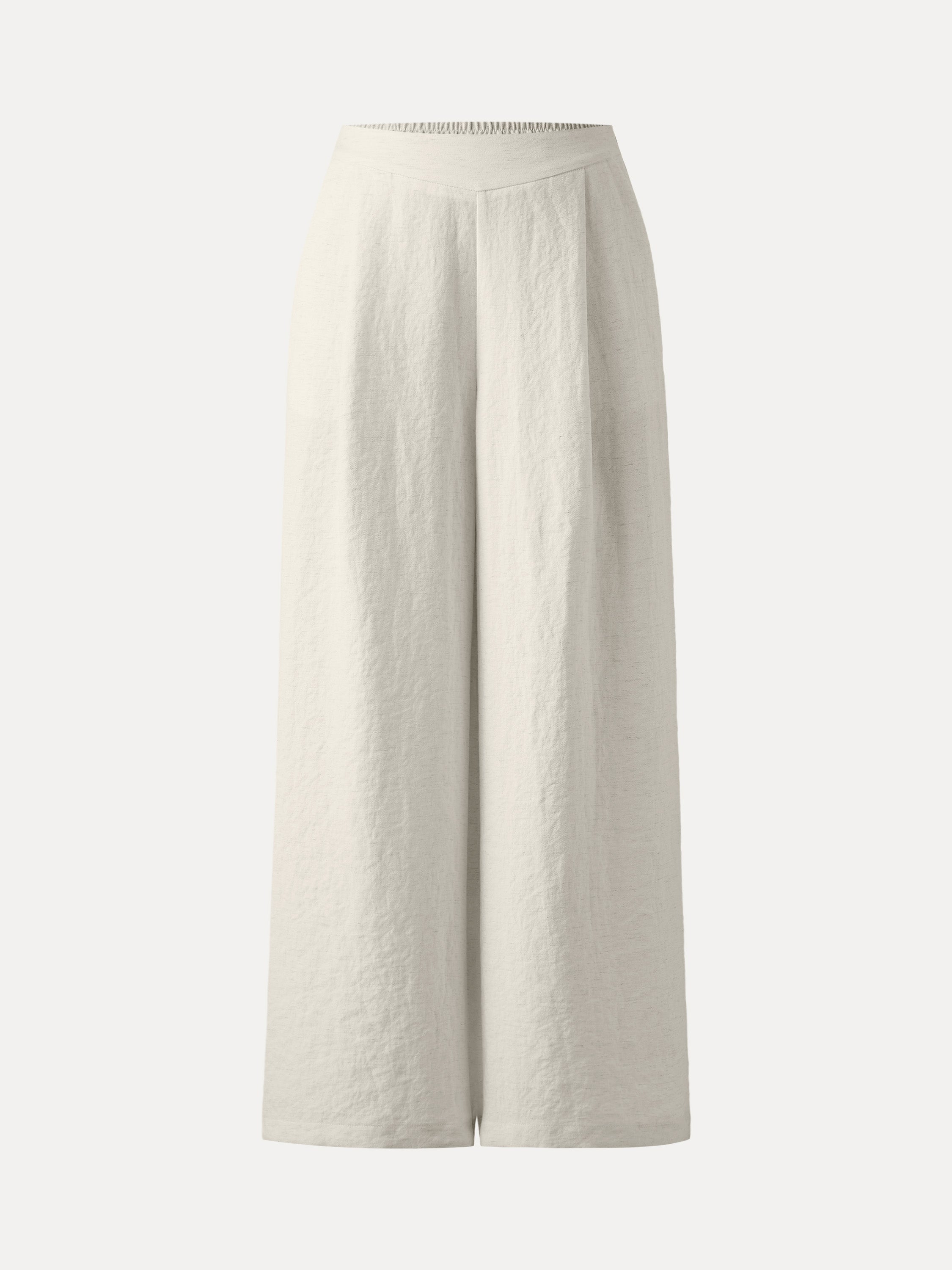 OGLmove Breezy Linen Mid Rise Wide Leg Pant With Pockets