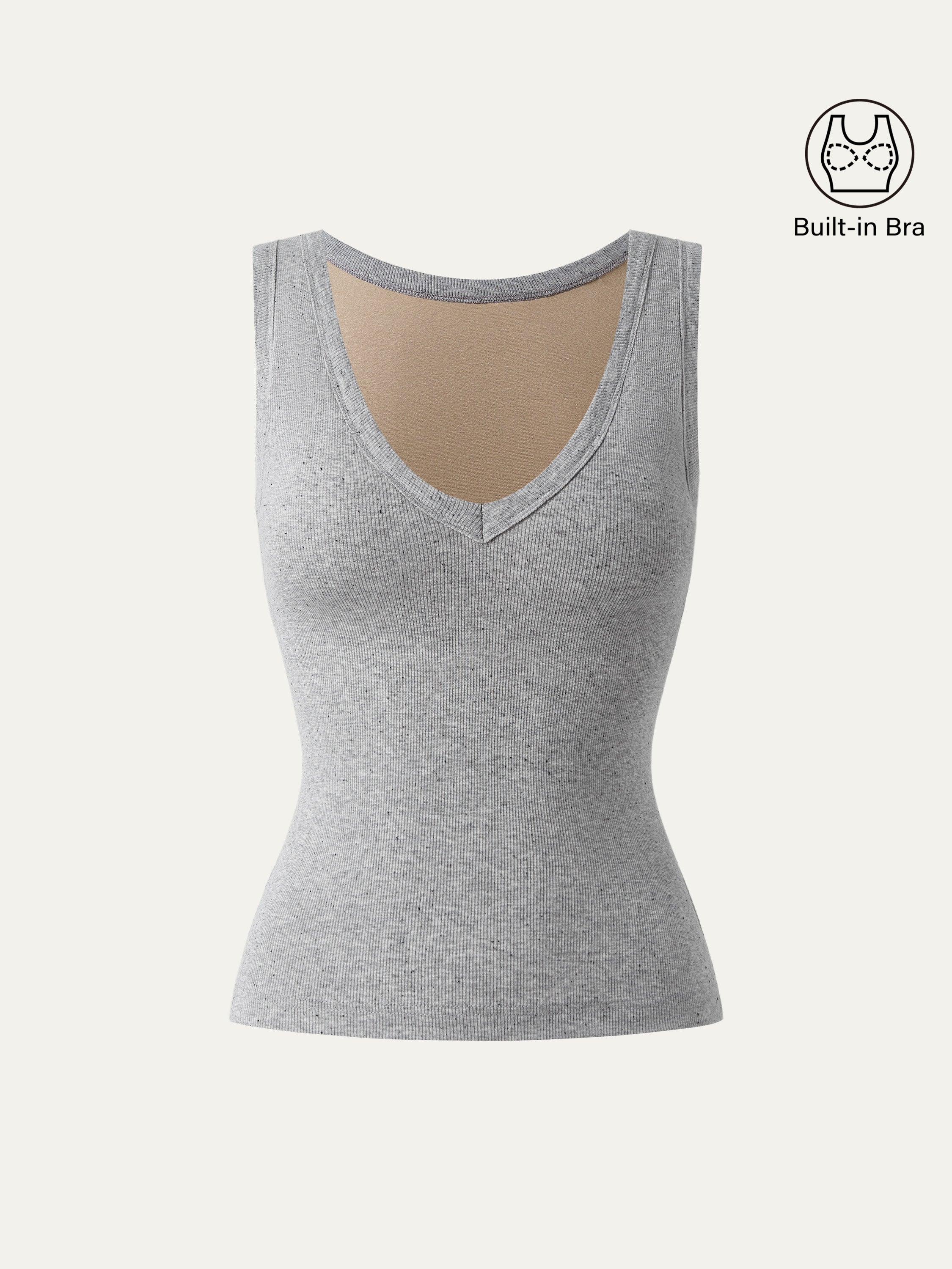 OGLmove V-Neck Cotton Airy Bra Tank Top