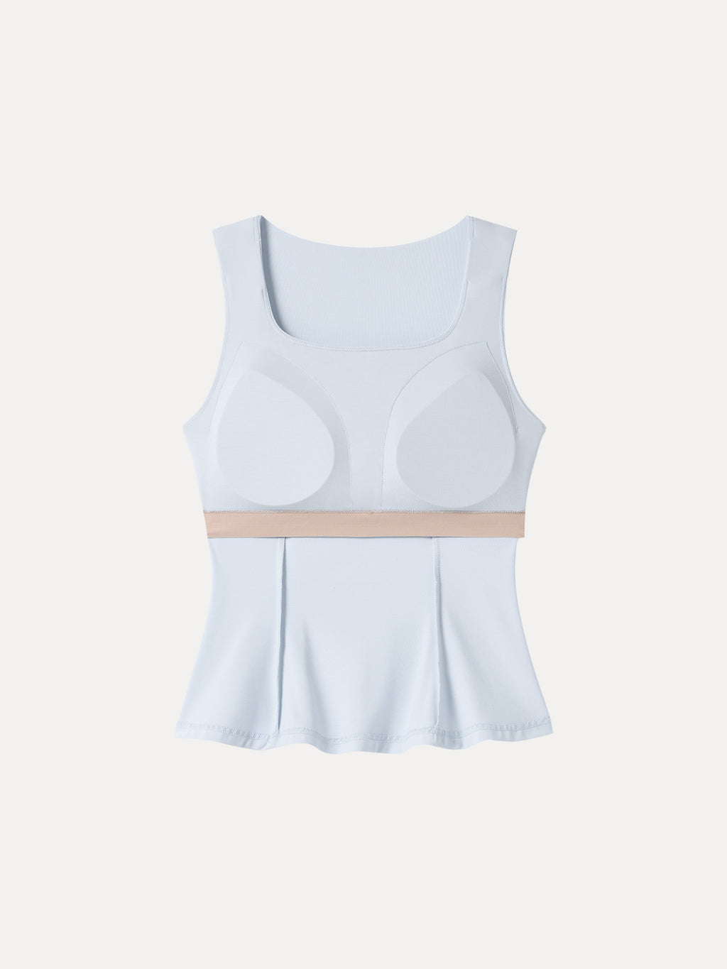 OGLmove Women's Stretch Ponte Square Neck Peplum Bra Top